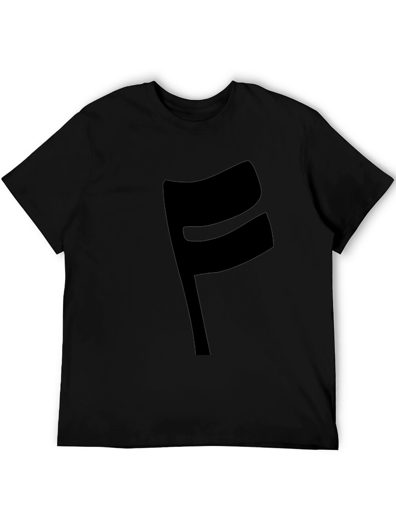 Black Modern Black 'F' Graphic T-Shirt view 5