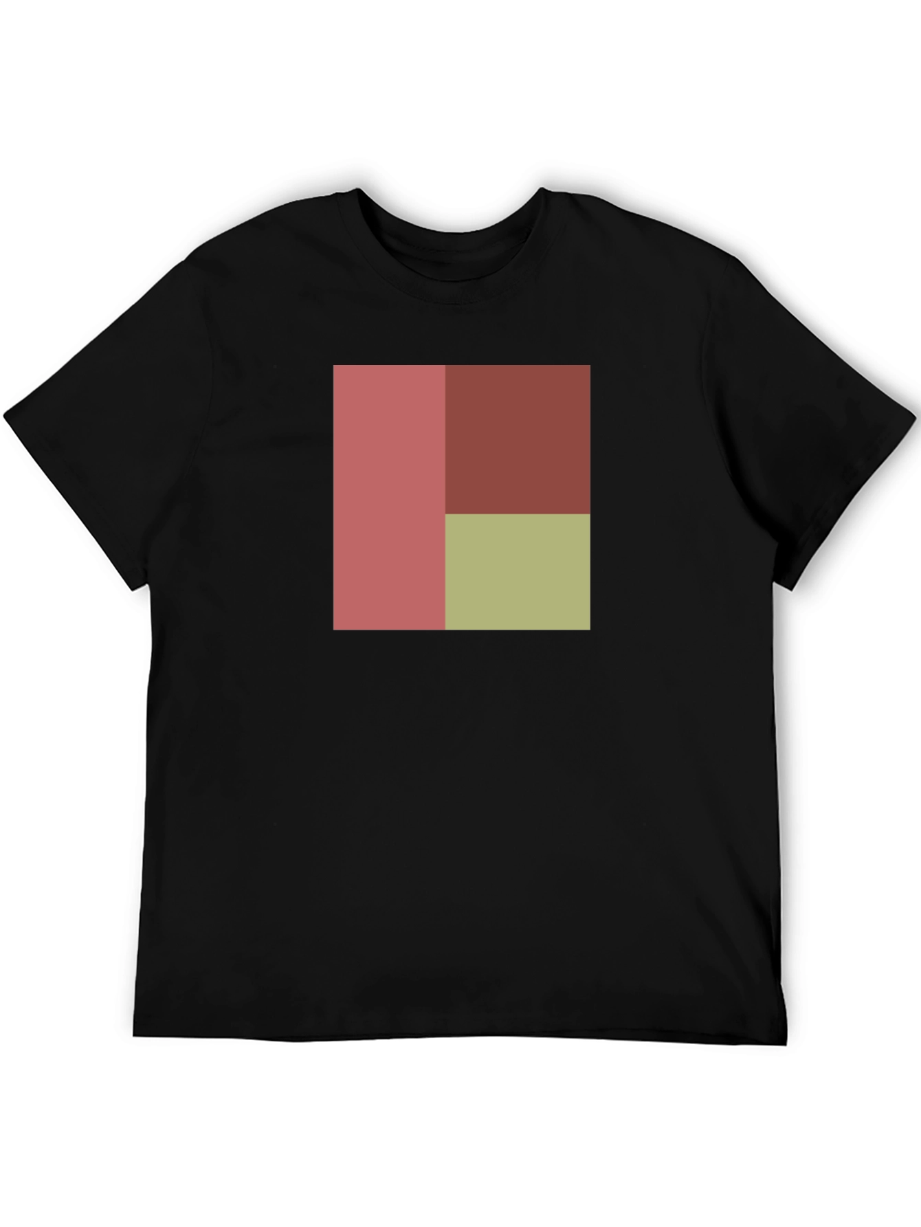 Black Modern Color Block Tee - Stylish Casual Wear view 5
