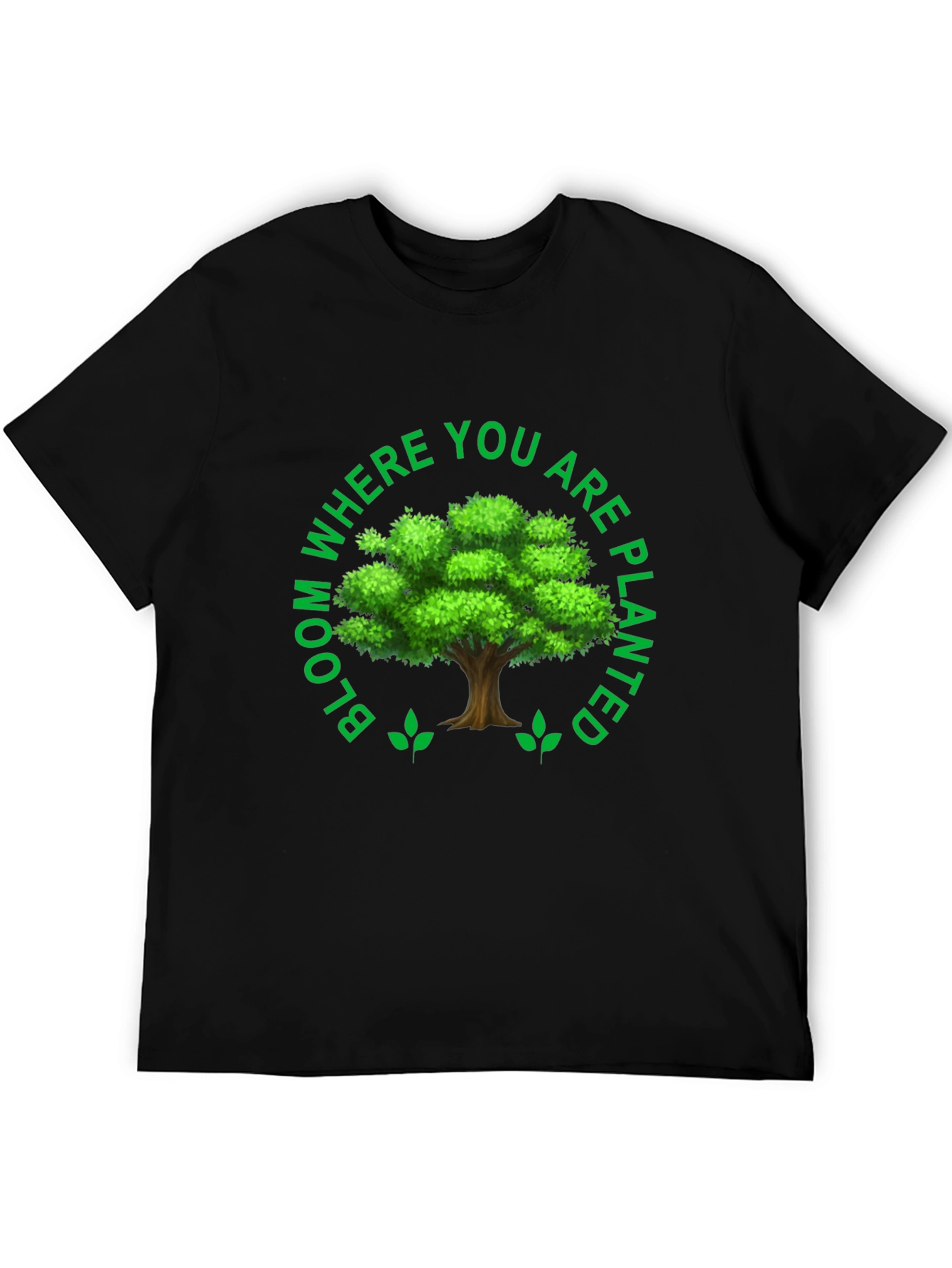 Black Bloom Where You Are Planted T-Shirt view 5