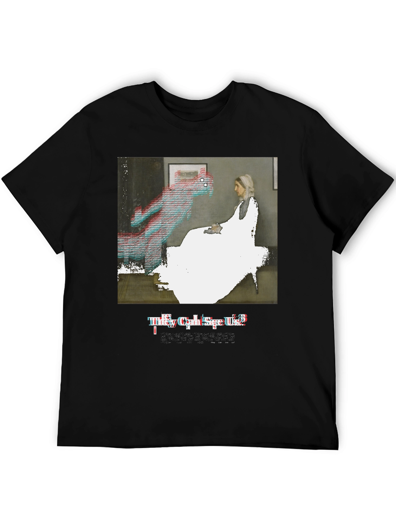 Black Artistic Graphic Tee: They Can See Us view 5