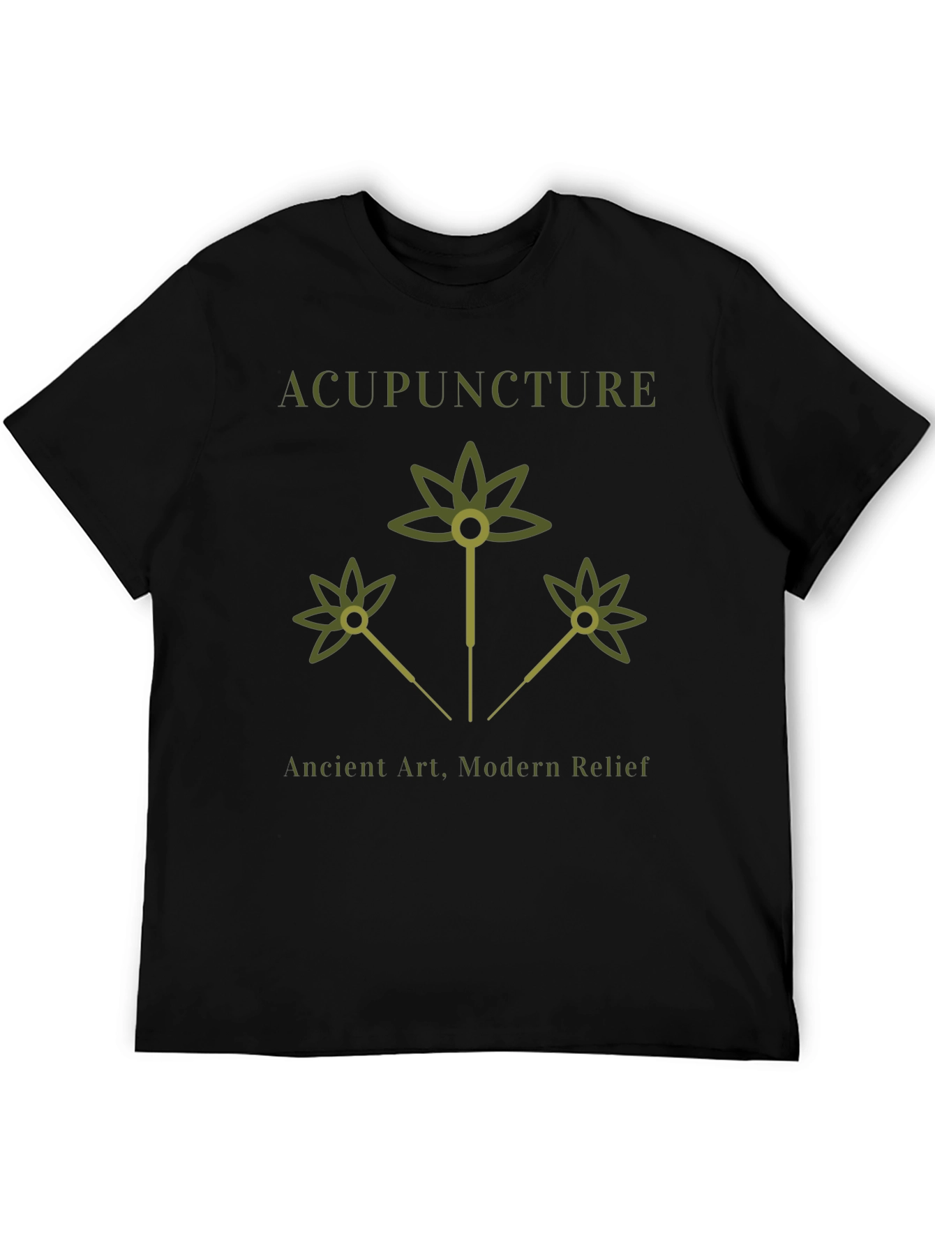 Black Acupuncture Tee - Ancient Art Modern Relief view 5