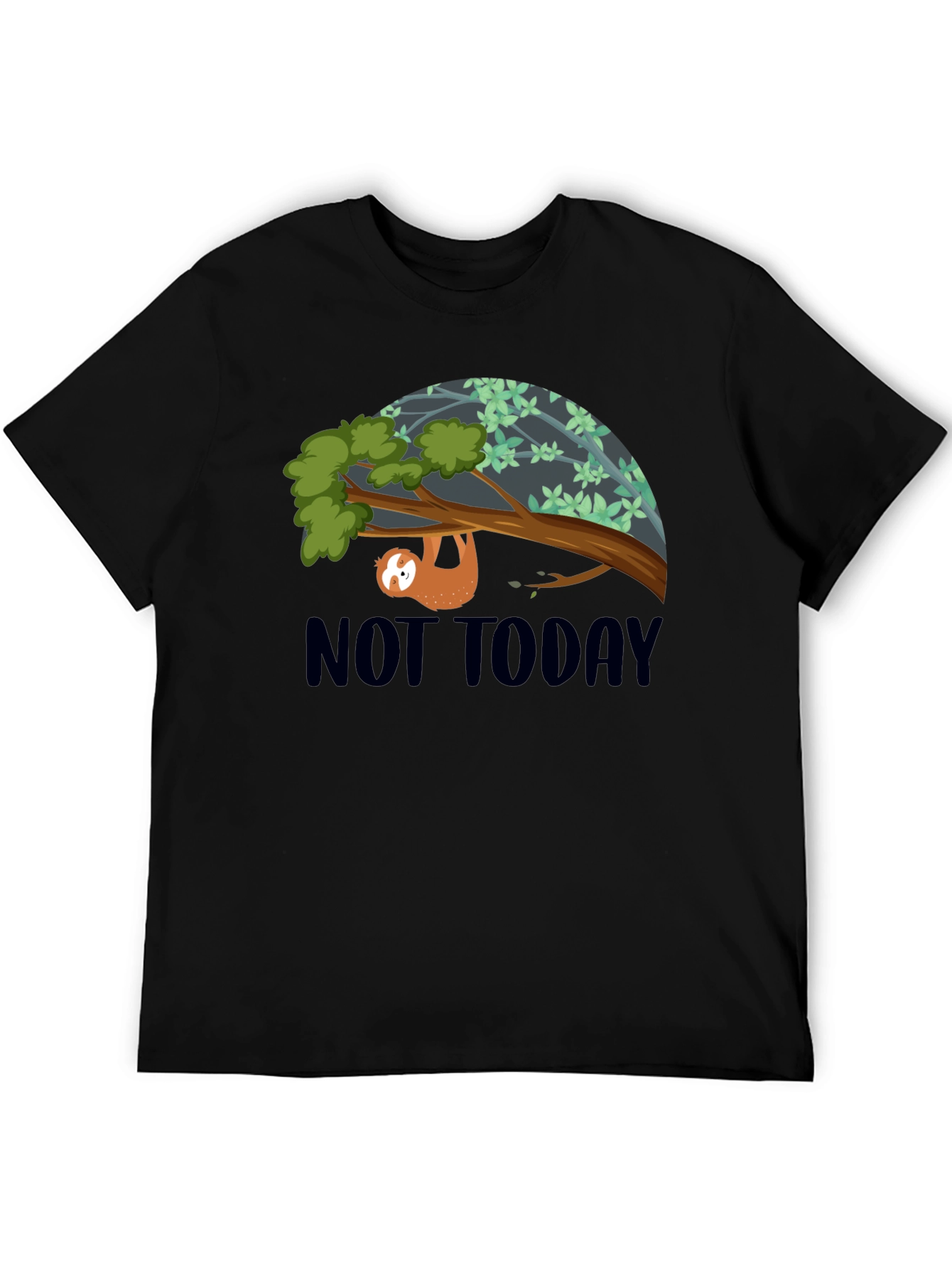 Black Not Today Sloth Graphic Tee - Relaxed Fit view 5