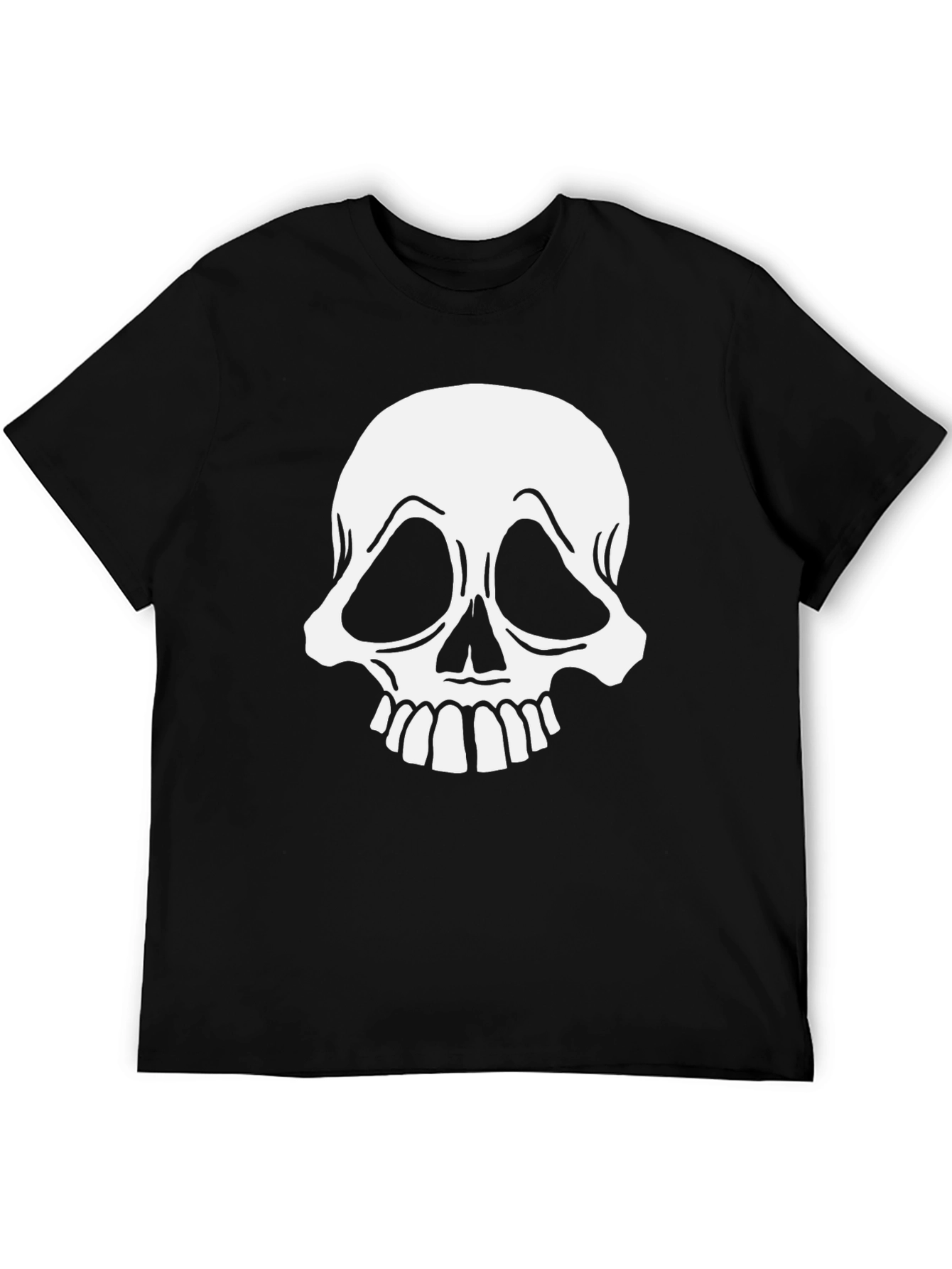 Black Skull Graphic Black T-Shirt view 5