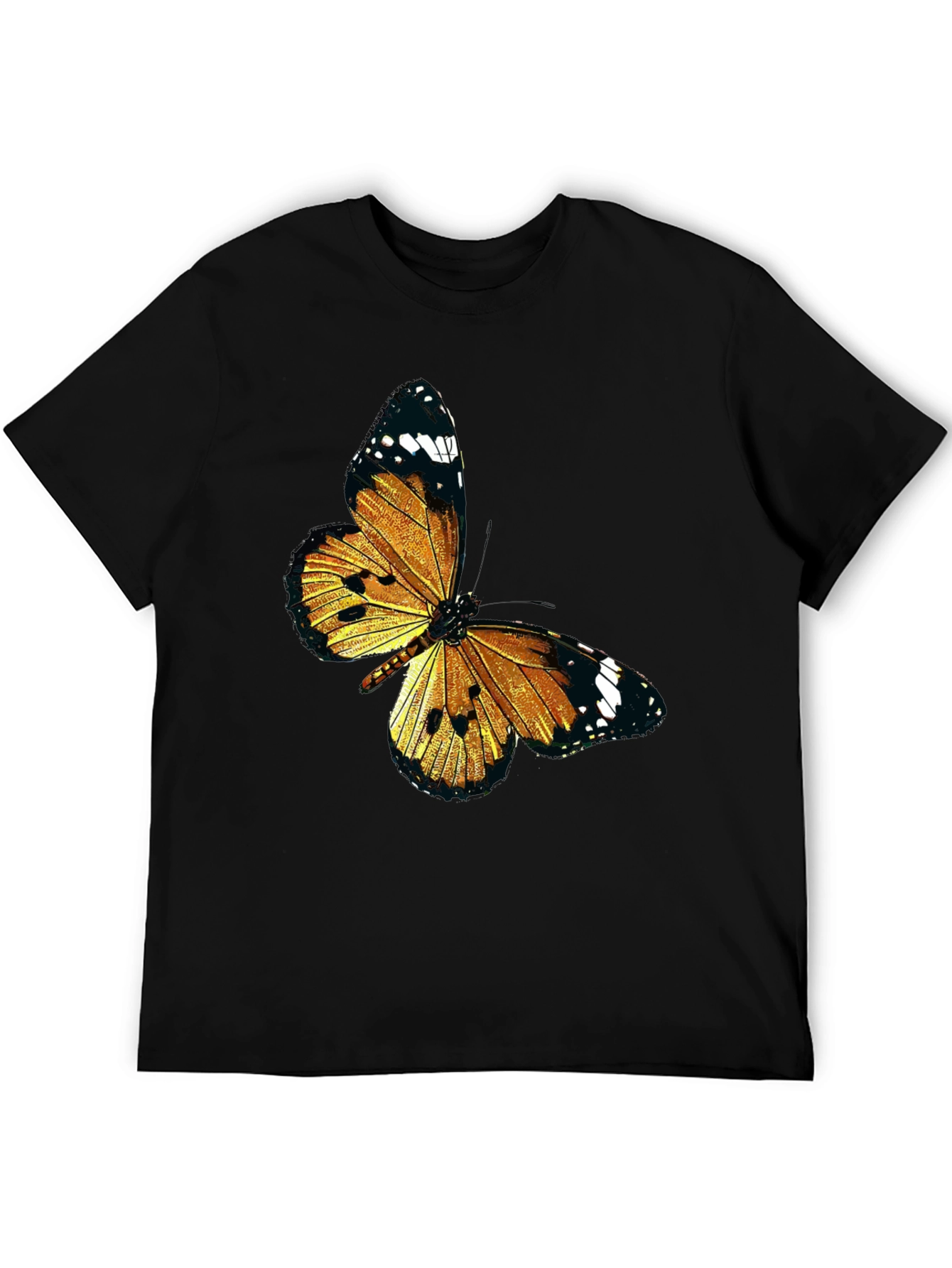 Black Butterfly Graphic Black T-Shirt view 5