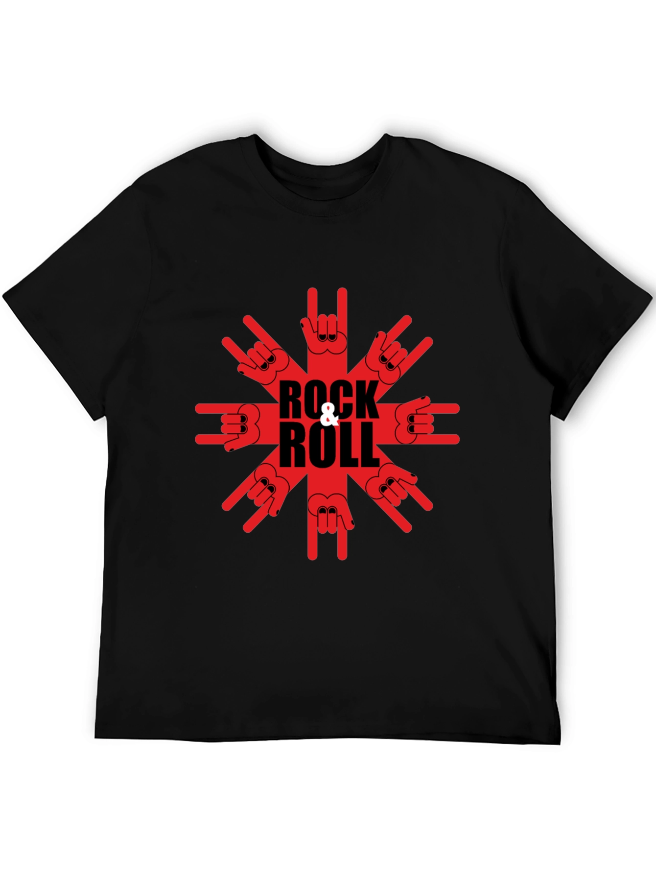 Black Rock & Roll Graphic T-Shirt - Black Tee view 5
