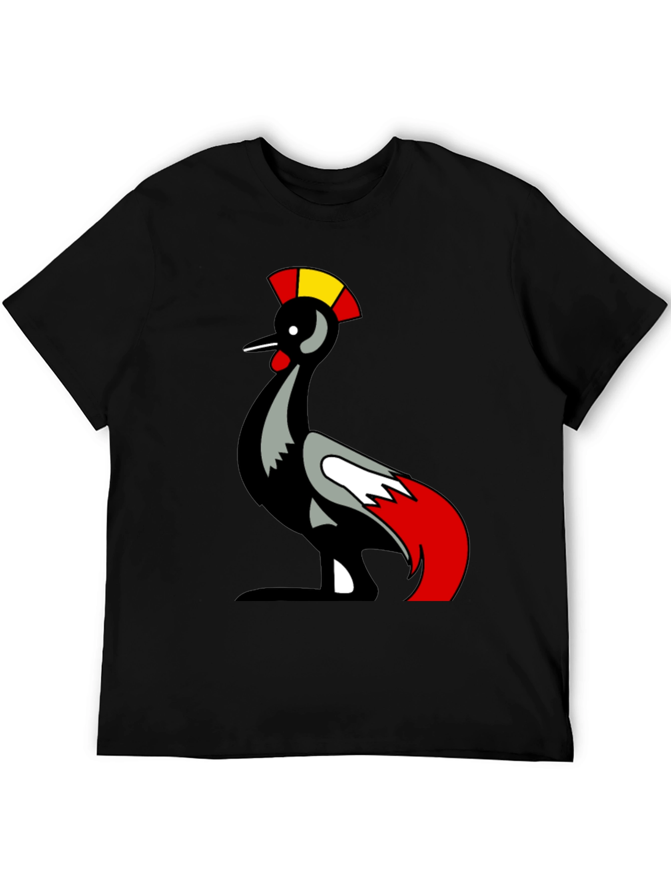 Black Unique Bird Graphic T-Shirt view 5