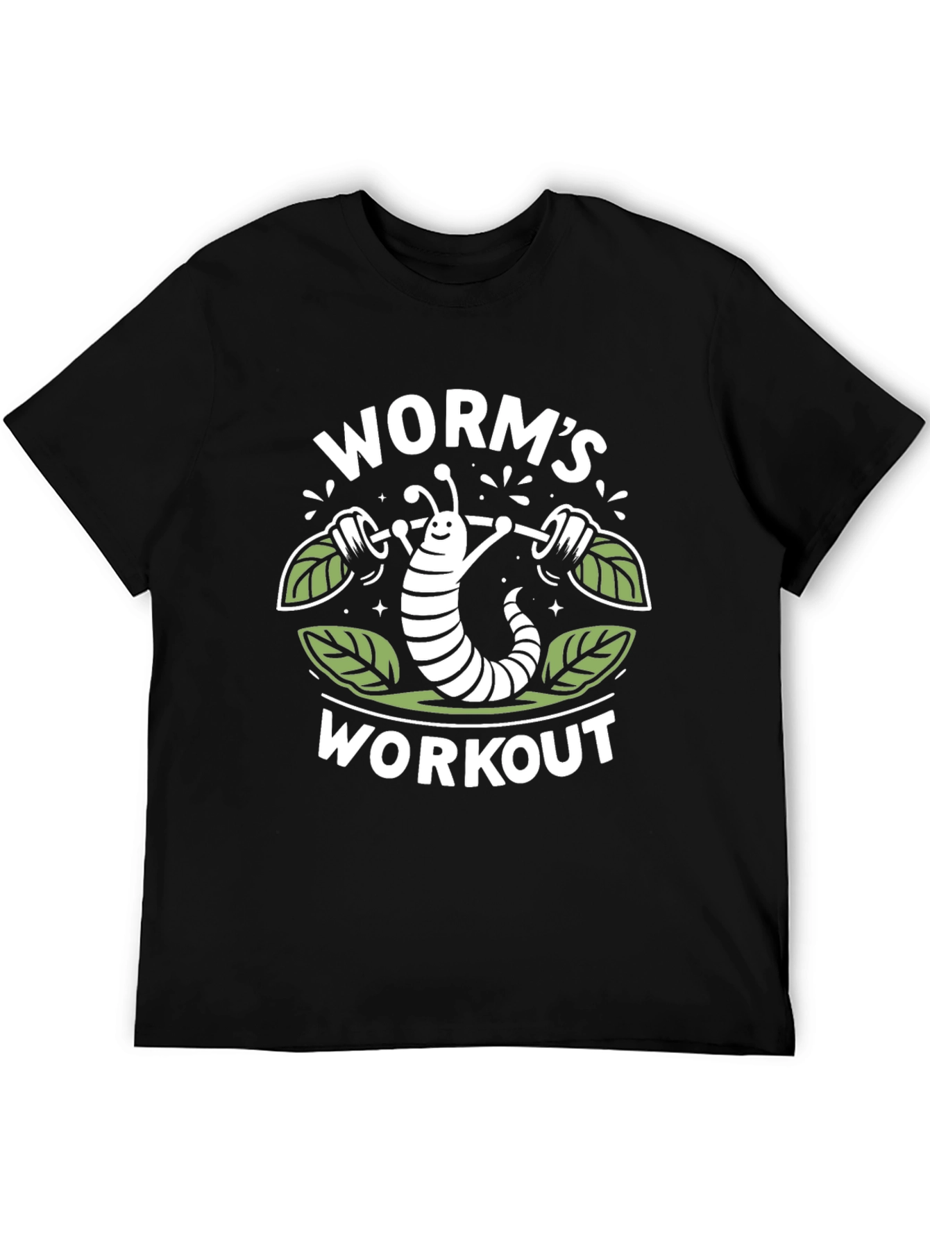 Black Worm's Workout T-Shirt - Black Graphic Tee view 5