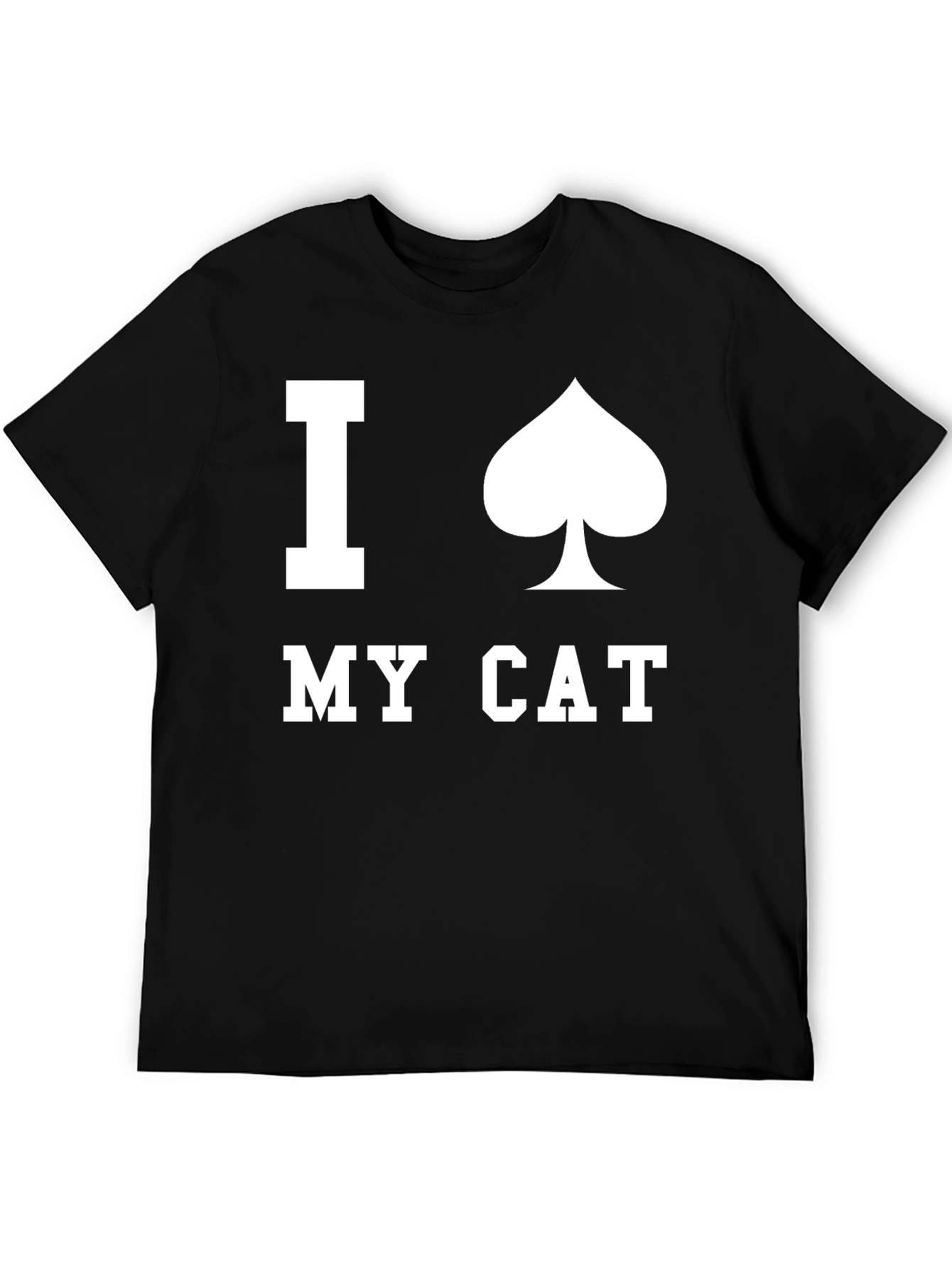Black I Spade My Cat T-Shirt - Funny Graphic Tee view 5