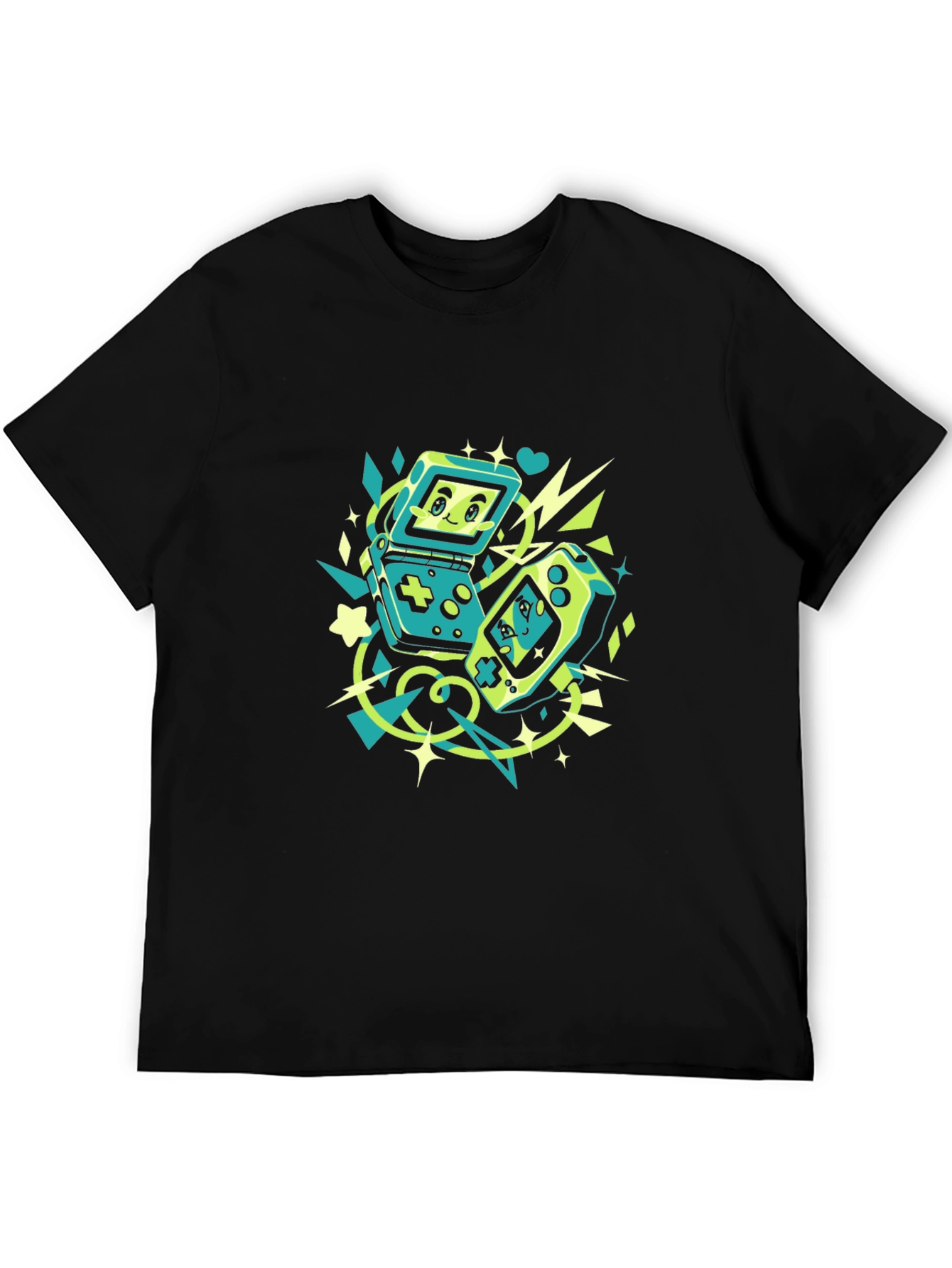 Black Retro Gaming T-Shirt - Black view 5