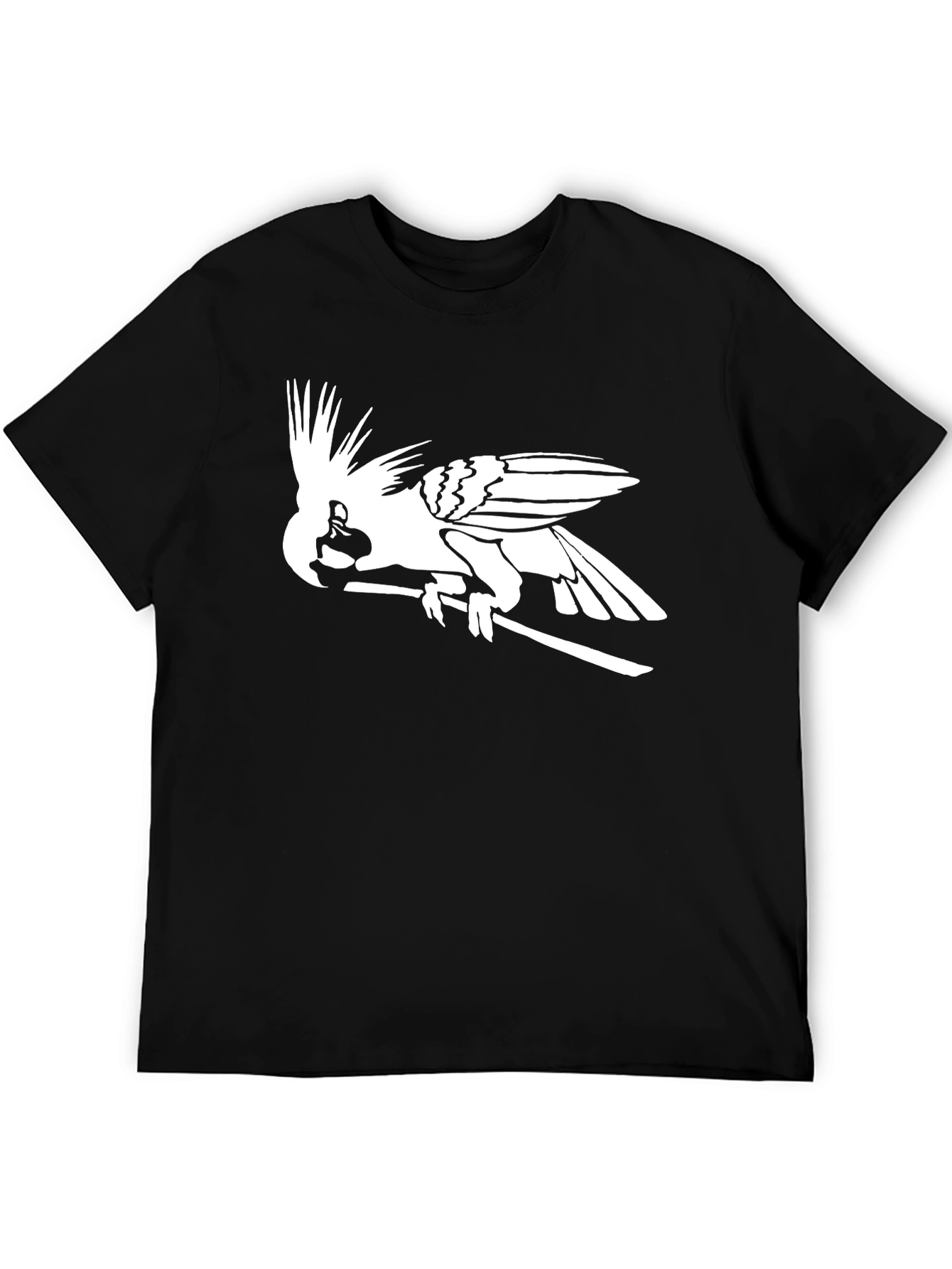 Black Cockatoo Graphic Tee - Black Cotton Blend view 5