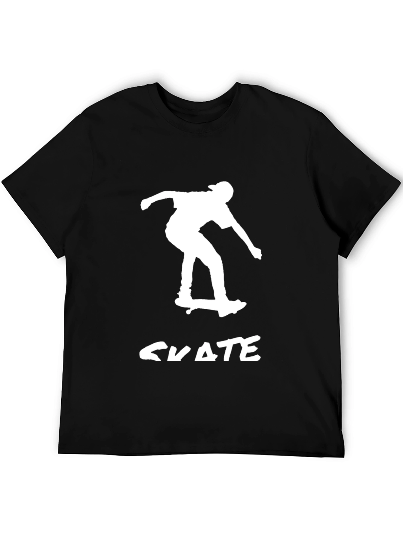 Black Cool Skater T-Shirt - Black Graphic Tee view 5