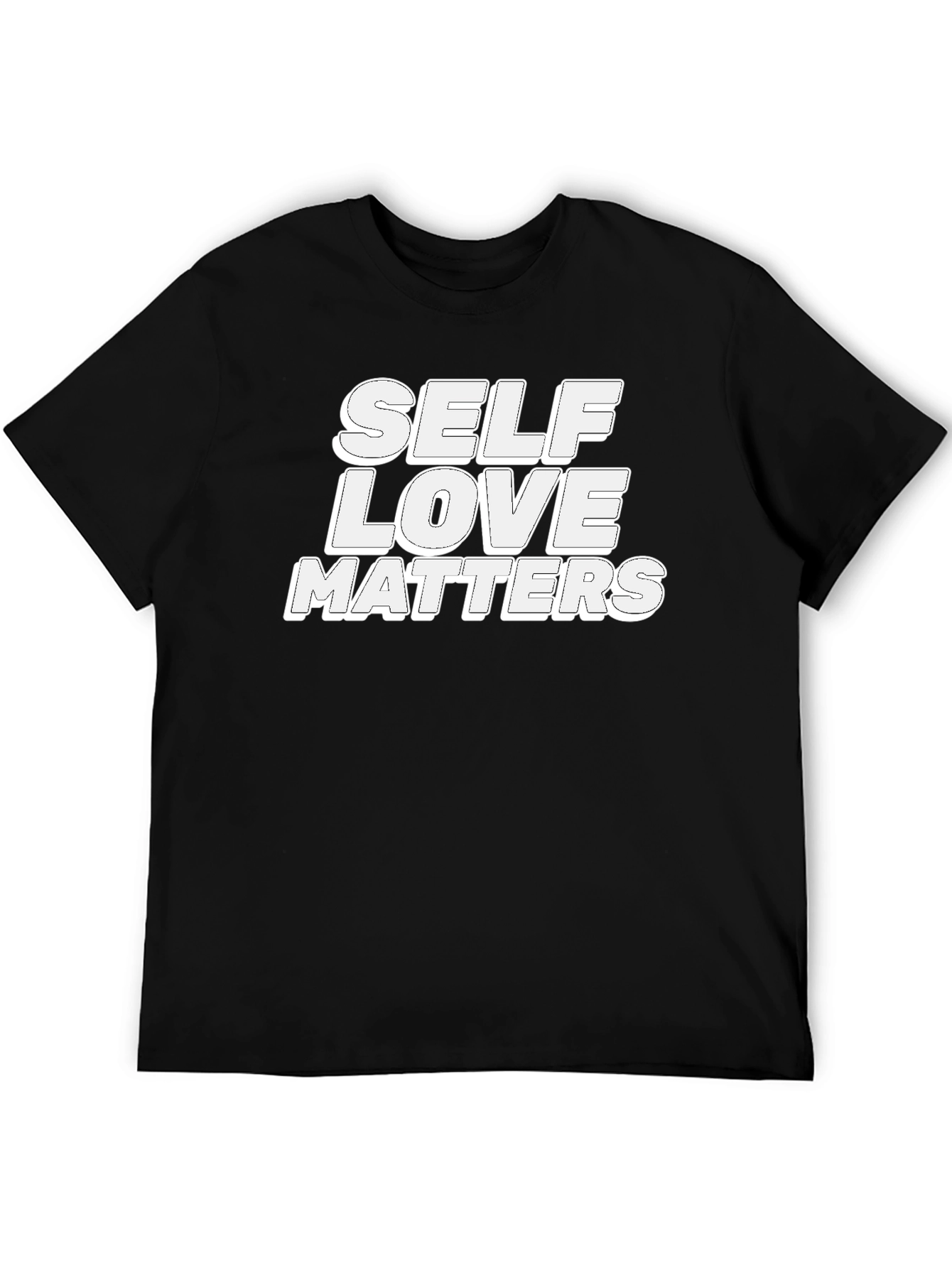 Black Self Love Matters Graphic Tee - Black Unisex T-Shirt view 5