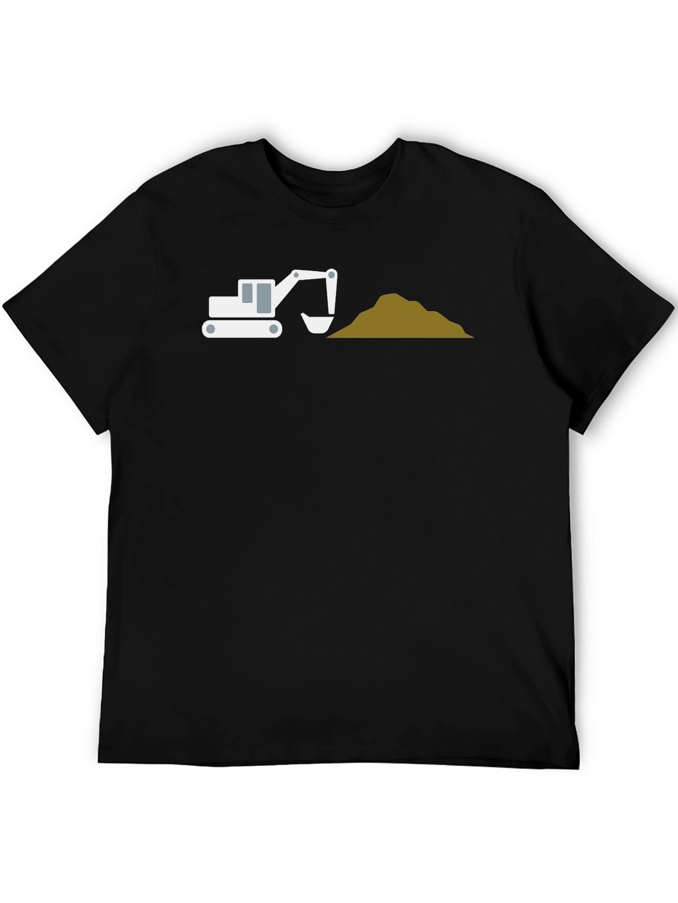 Black Excavator Graphic Tee - Black Cotton Blend view 5