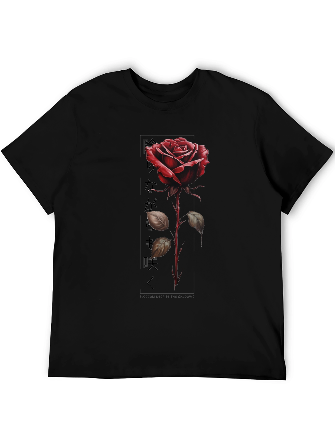 Black Red Rose Graphic Tee - Blossom Desire view 5