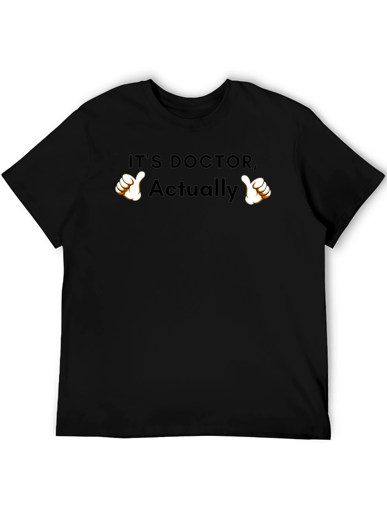 Black It's Doctor, Actually! Graphic T-Shirt view 5
