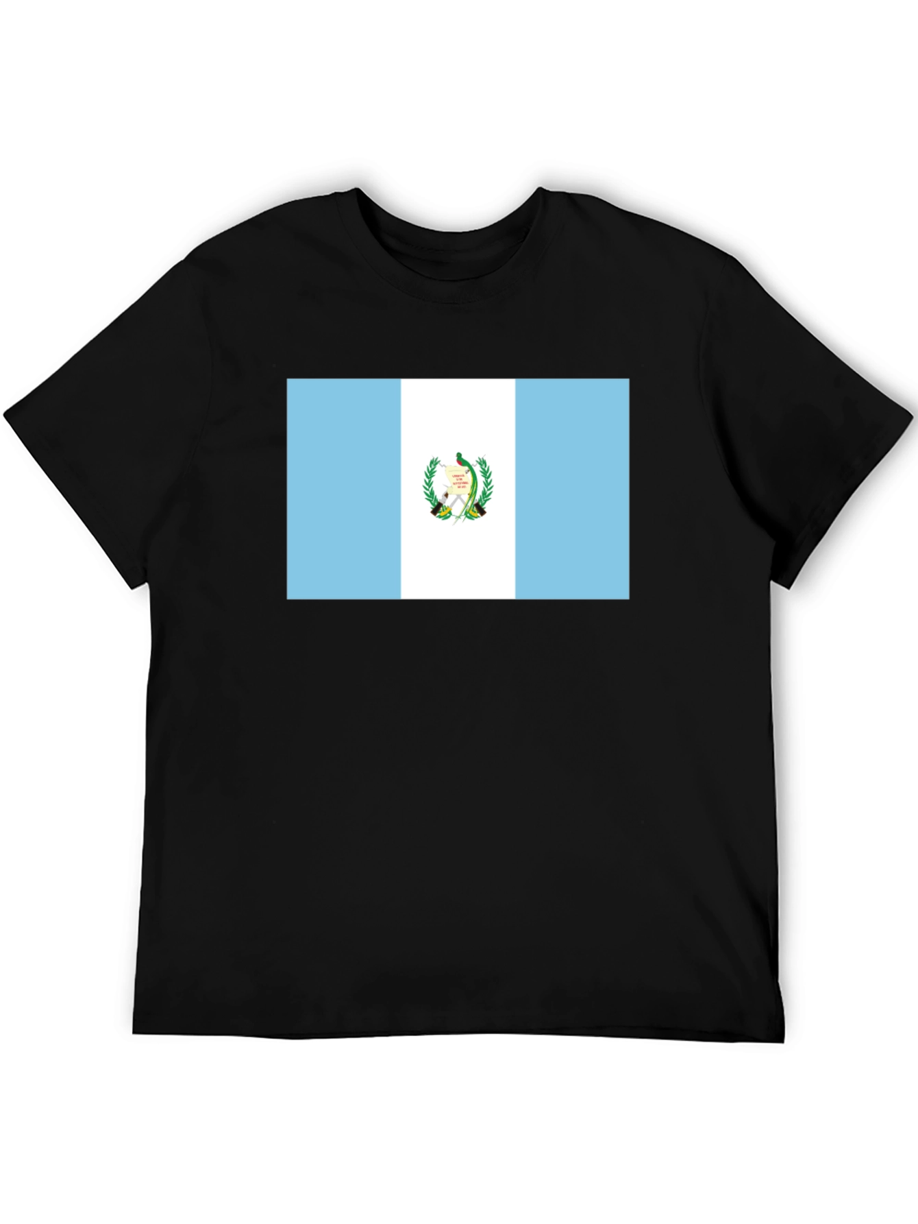 Black Guatemala Flag T-Shirt - Black Tee view 5