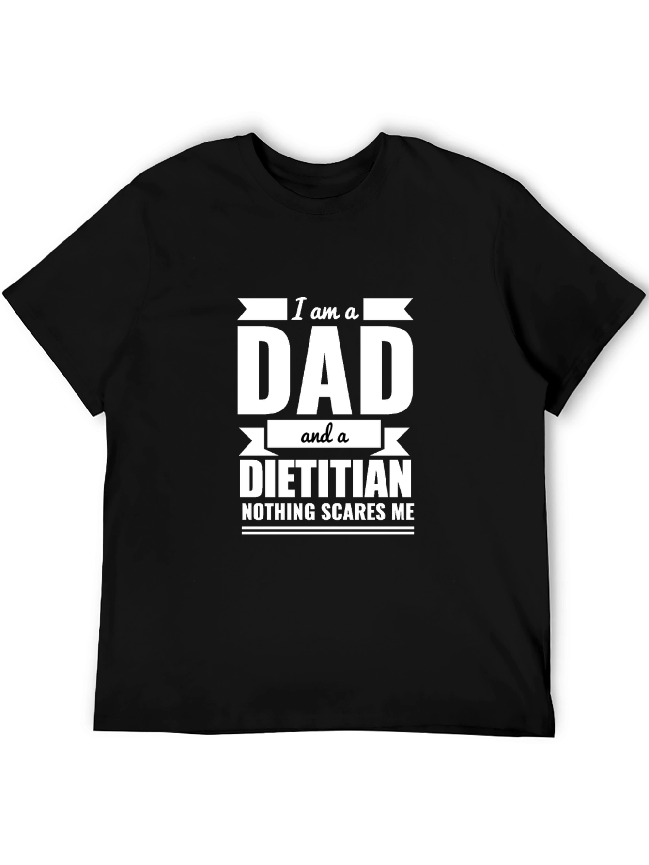 Black Dad Dietitian Funny T-Shirt view 5