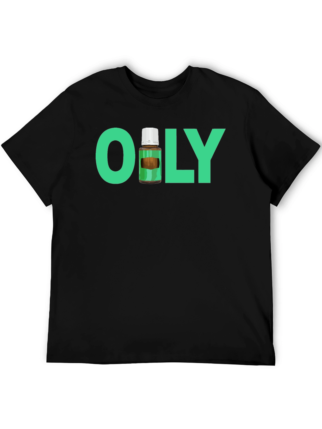 Black Oily Essential Oil T-Shirt view 5