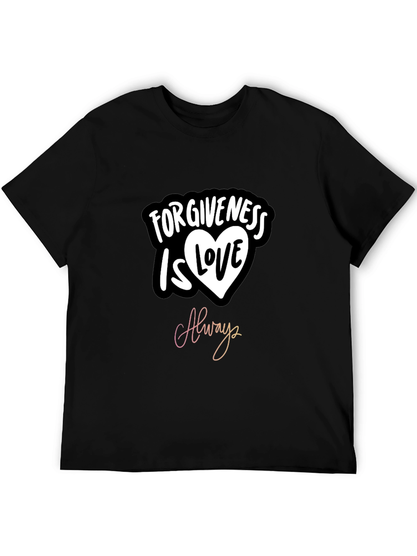 Black Forgiveness is Love Always Graphic T-Shirt view 5