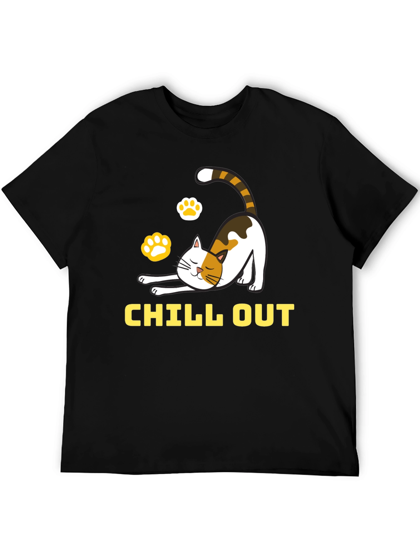Chill Out Cat Graphic Tee - Relaxed Comfort - 5
