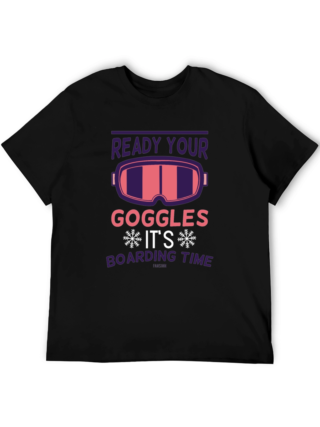 Black Ready Your Goggles Ski/Snowboard T-Shirt view 5