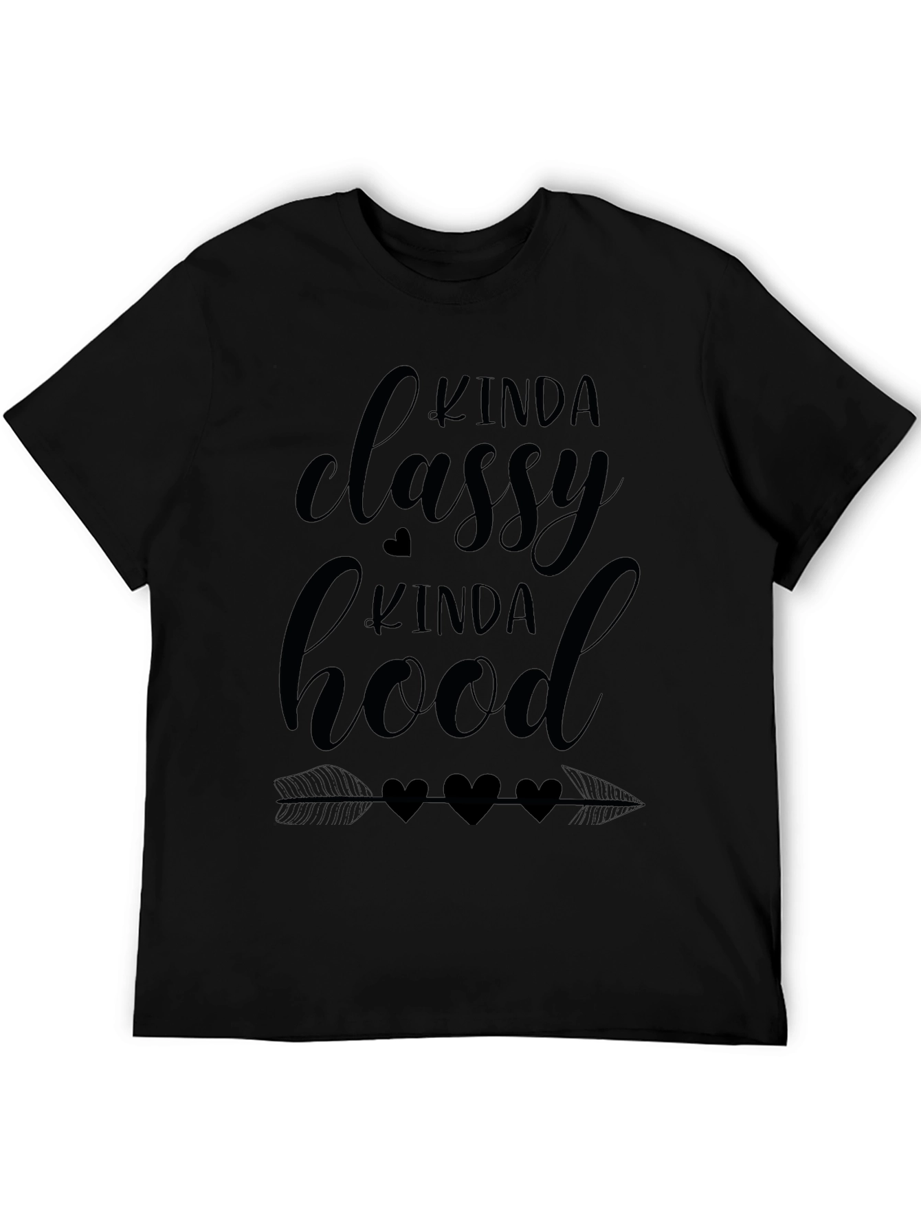Black Kinda Classy Kinda Hood Graphic Tee view 5