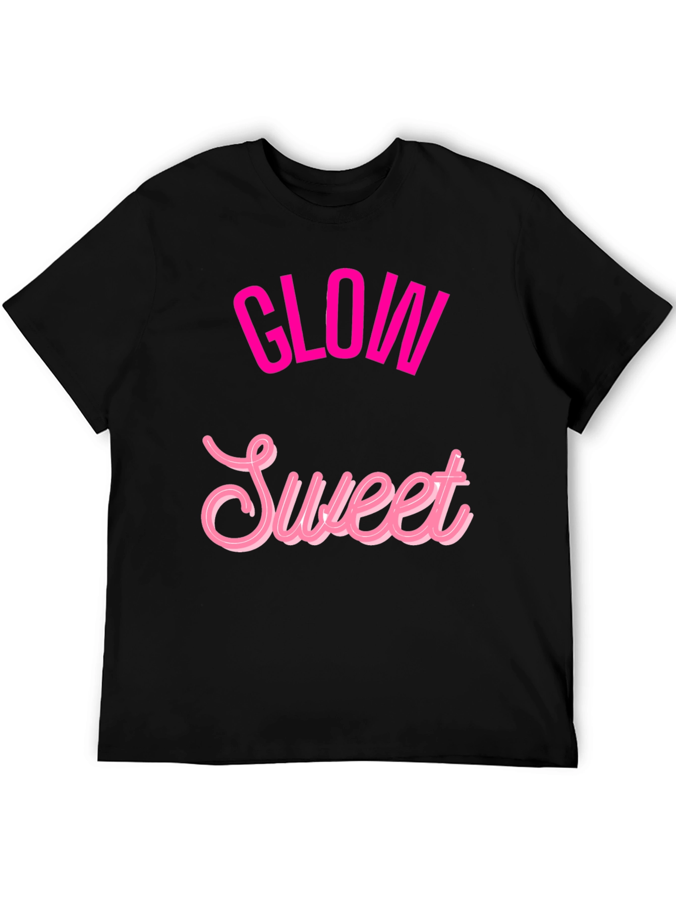 Black Glow Sweet Graphic Tee - Trendy Casual T-Shirt view 5