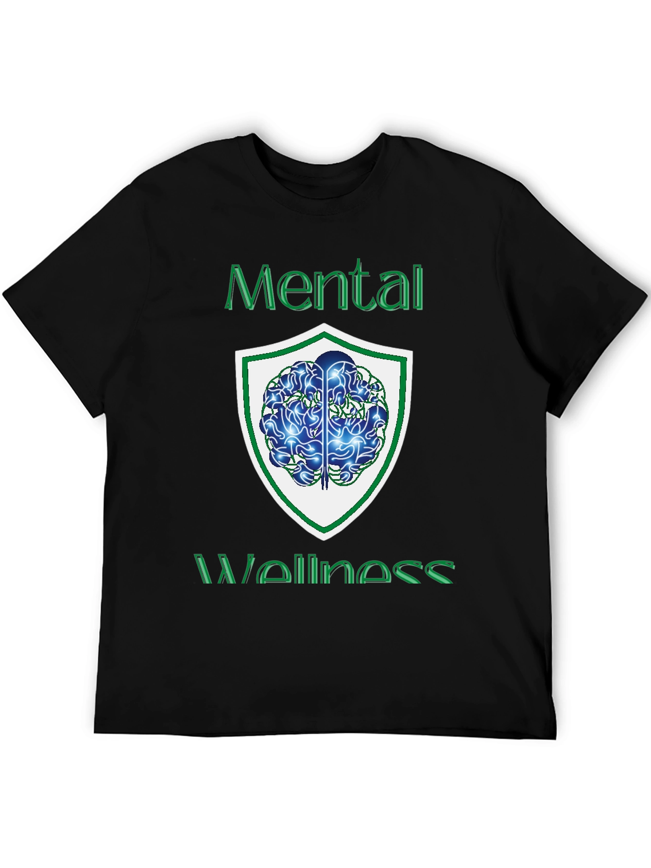 Black Mental Wellness Graphic Tee - Black view 5