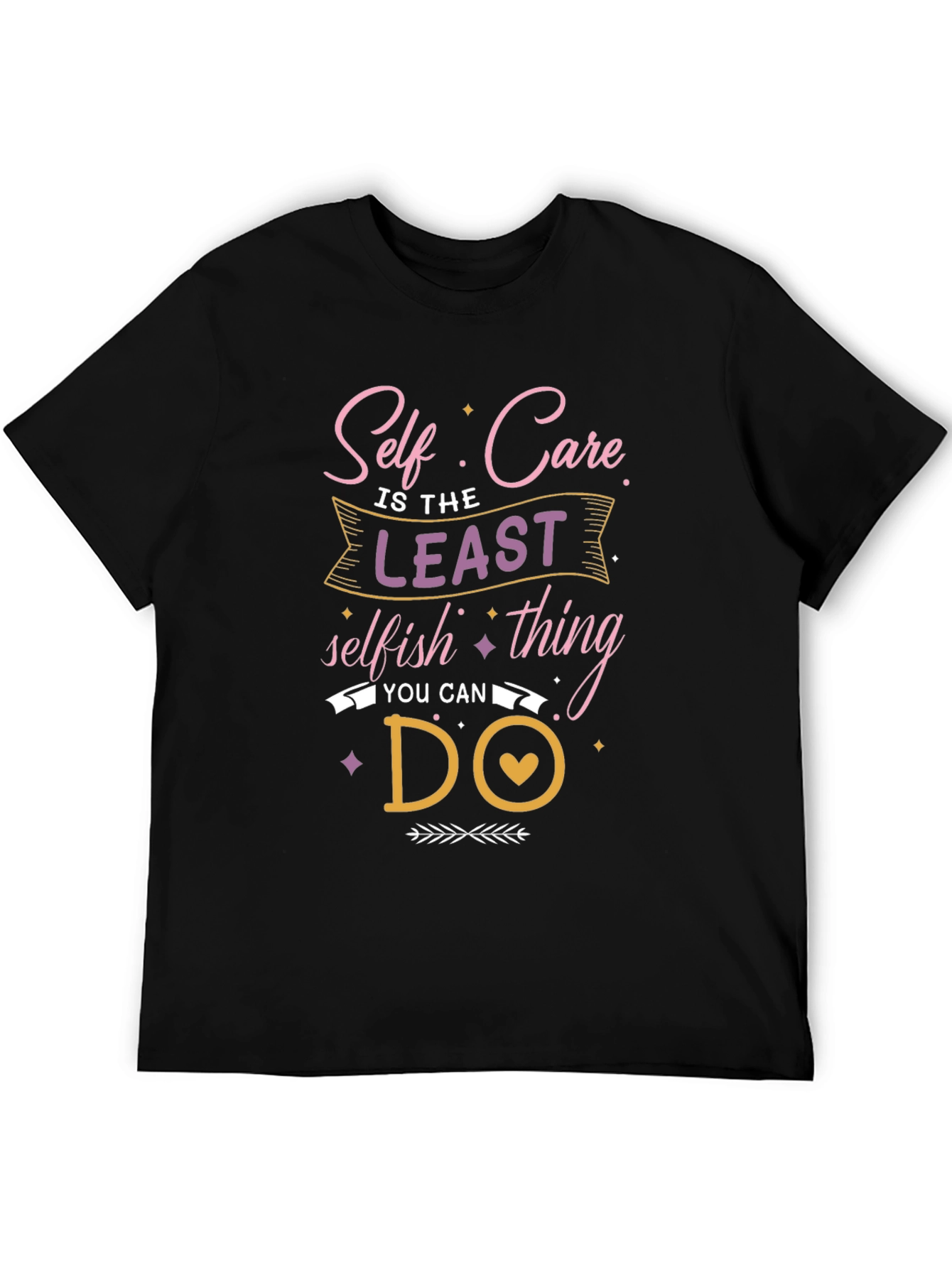 Black Self Care Graphic Tee: Least Selfish Thing view 5