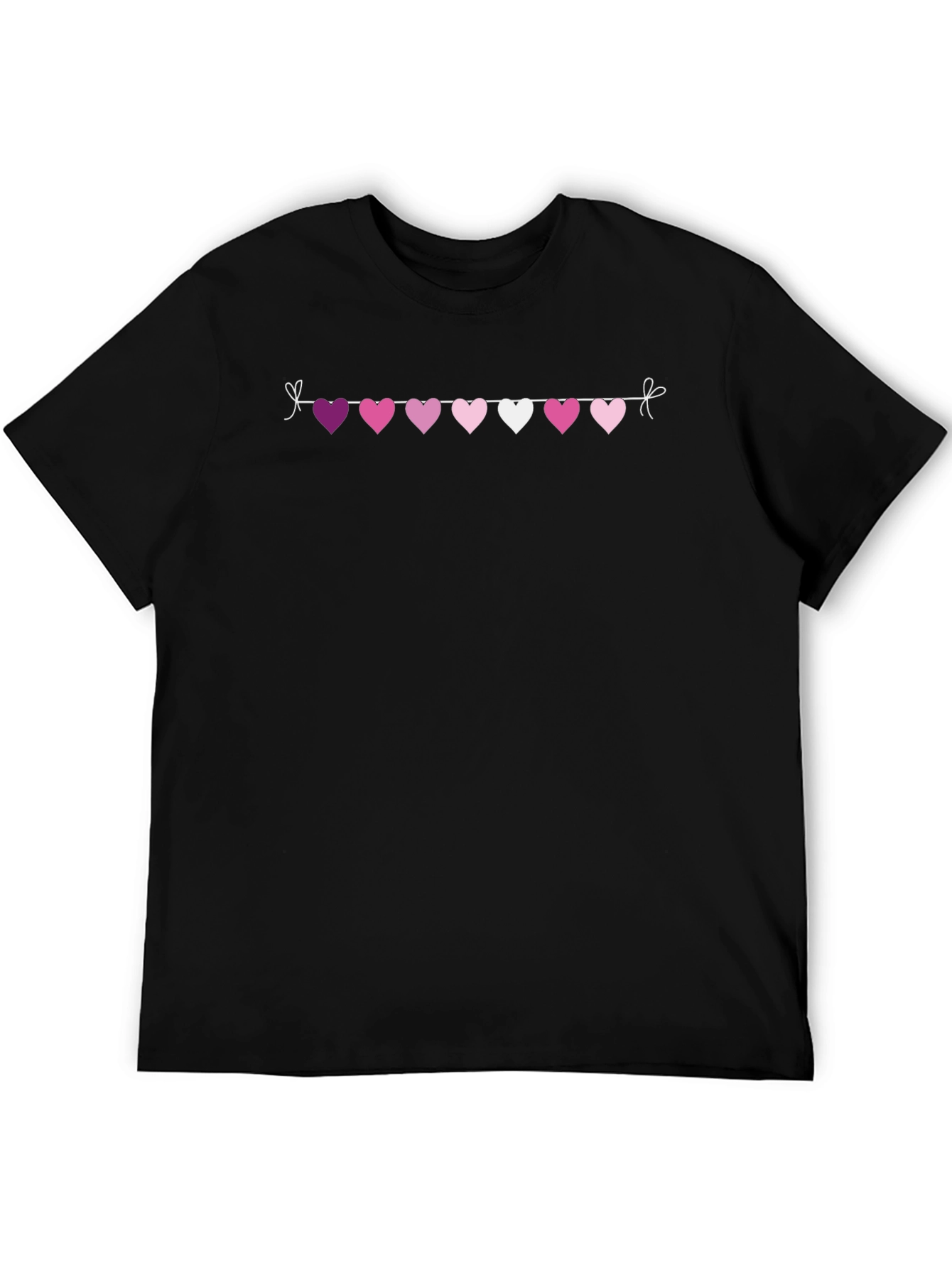 Black Heart Garland Graphic Tee - Romantic & Fun! view 5