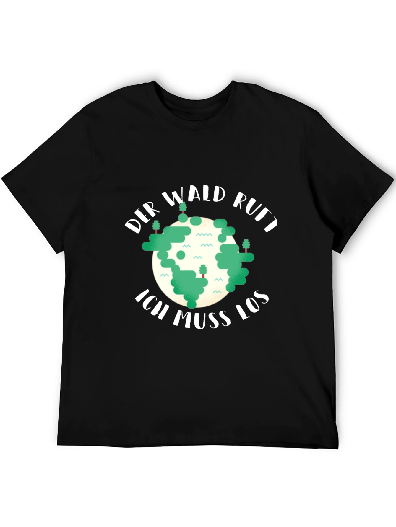 Black Der Wald Ruft T-Shirt - Nature Lover's Tee view 5