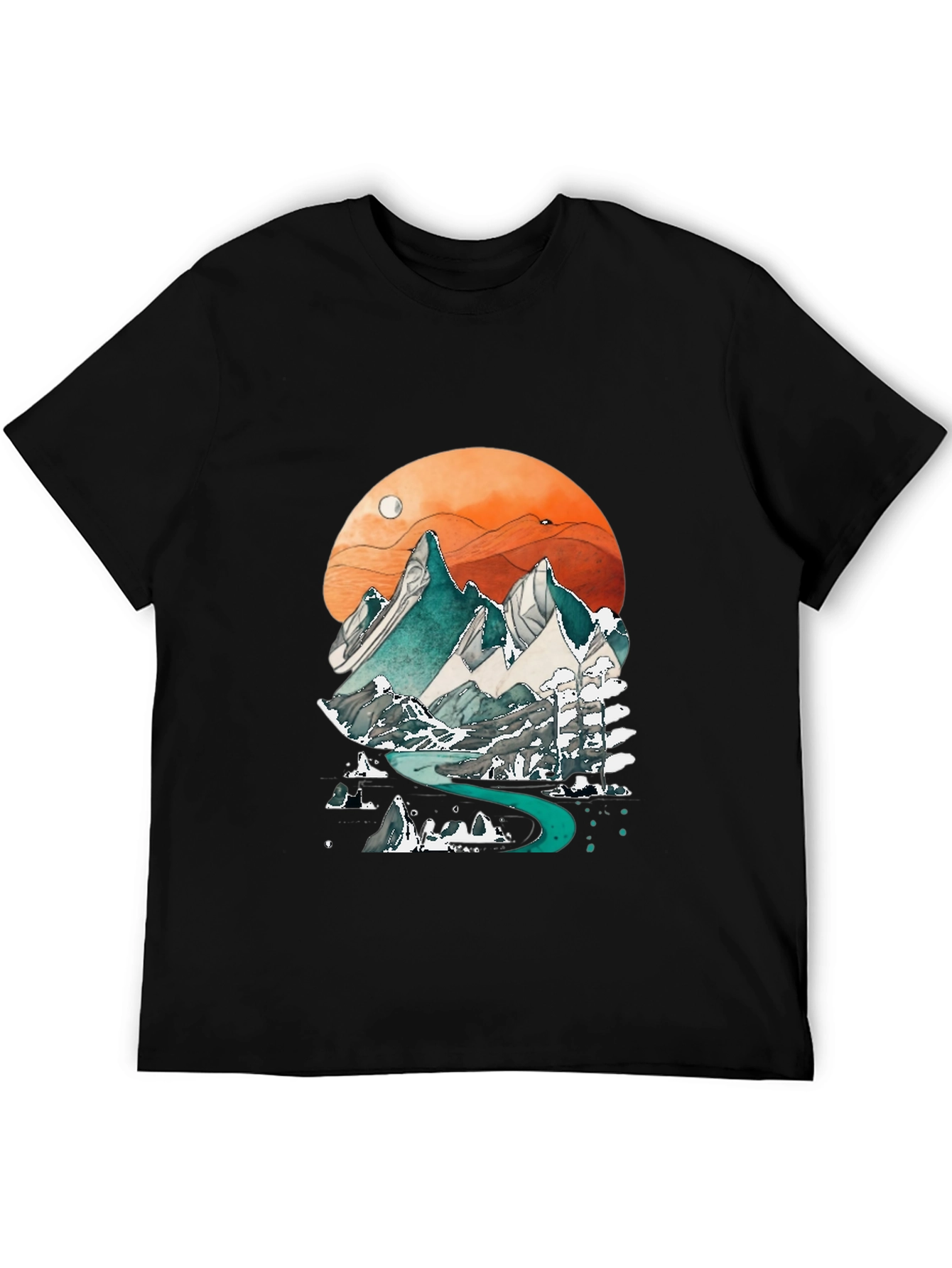 Mountain Graphic Print Men's Tee - 5