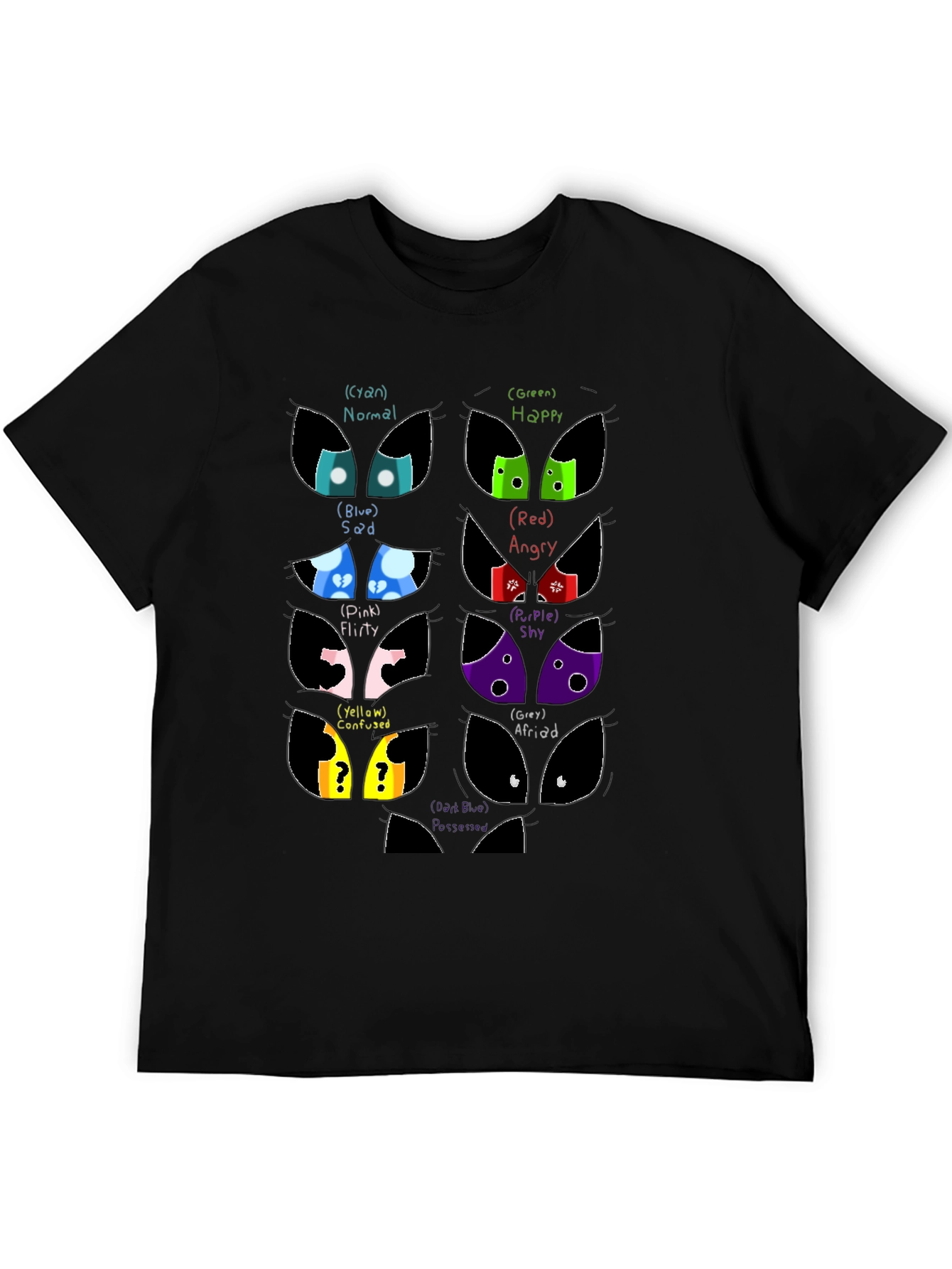 Black Emotion Eyes Black T-Shirt view 5
