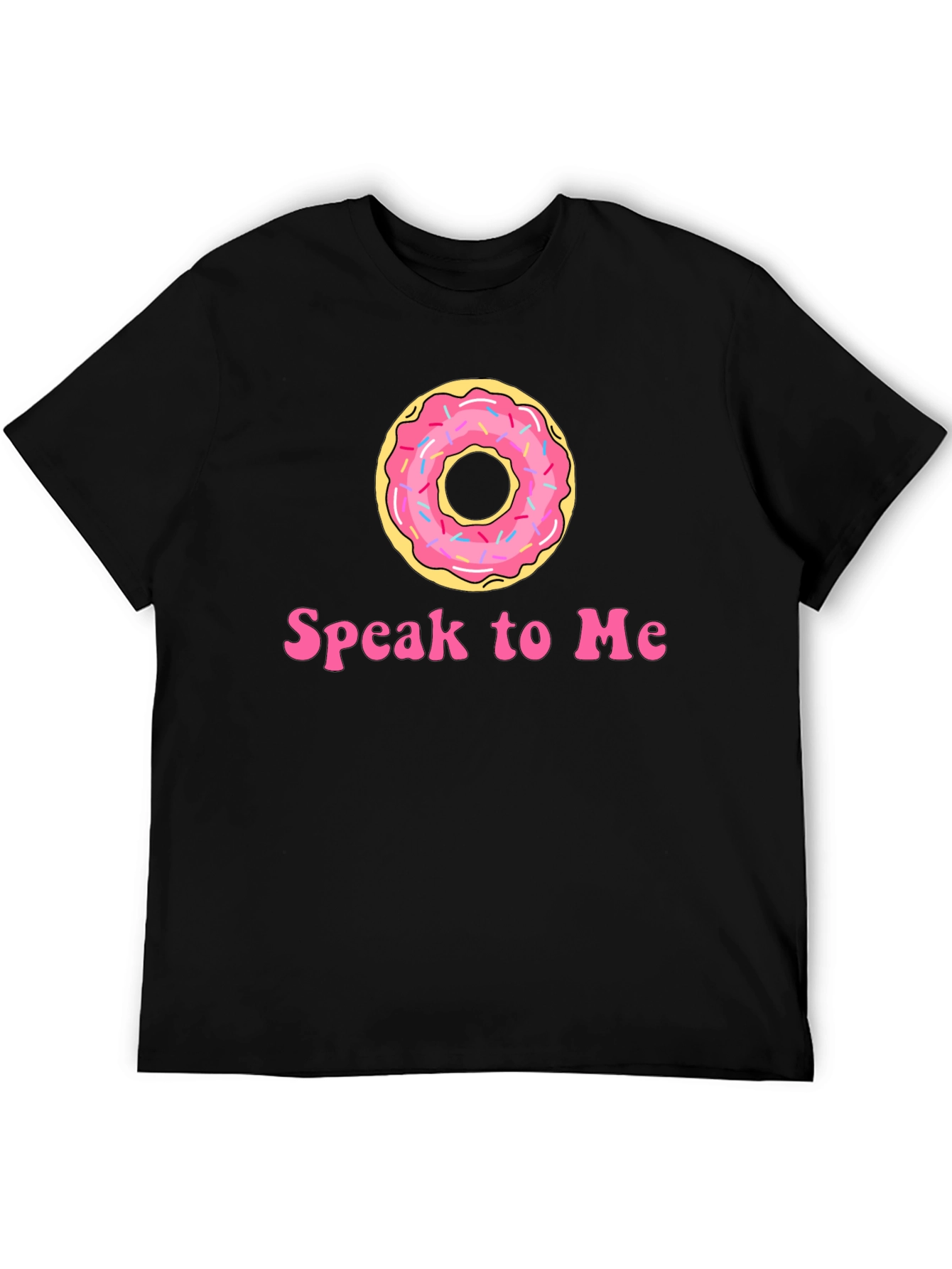Black Donut Speak To Me Black T-Shirt view 5