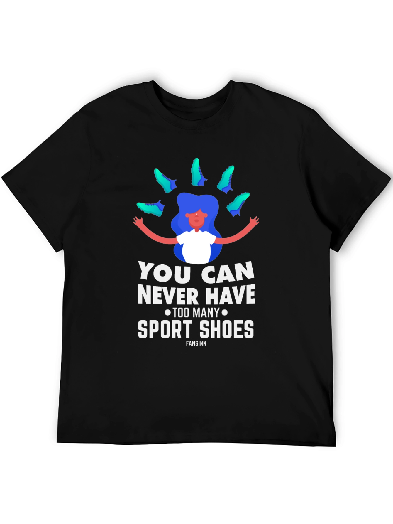 Black Sport Shoes Lover Graphic Tee view 5