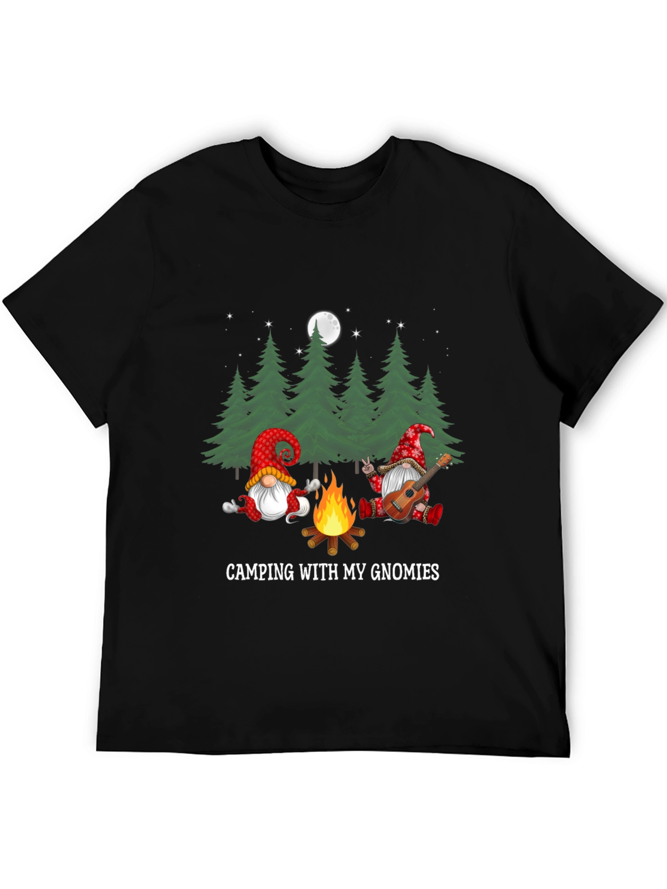 Black Camping with My Gnomies Graphic Tee view 5