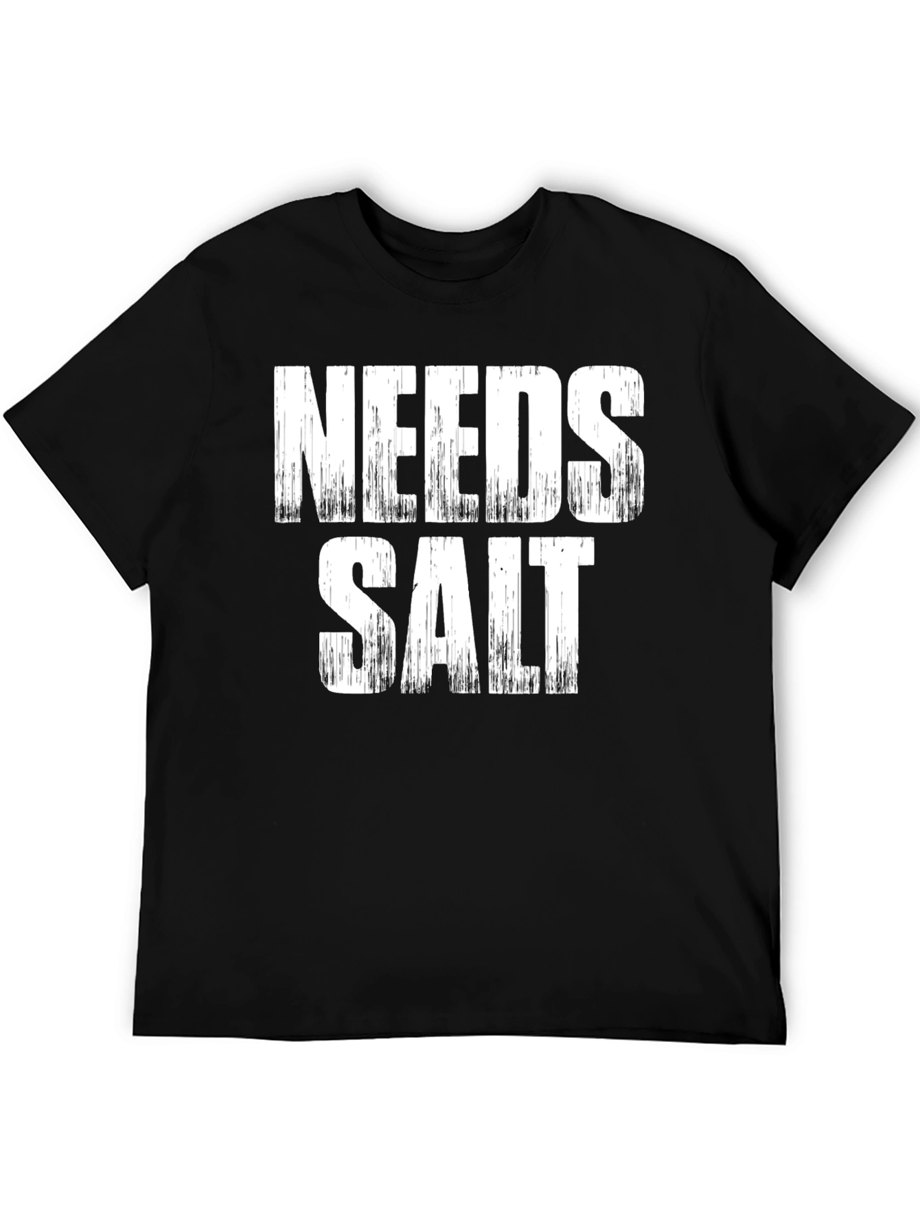 Black Needs Salt Graphic Tee - Funny Foodie T-Shirt view 5