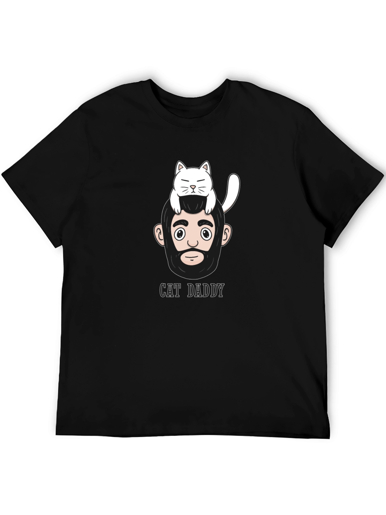 Black Cat Daddy Graphic T-Shirt - Men's Casual Wear view 5