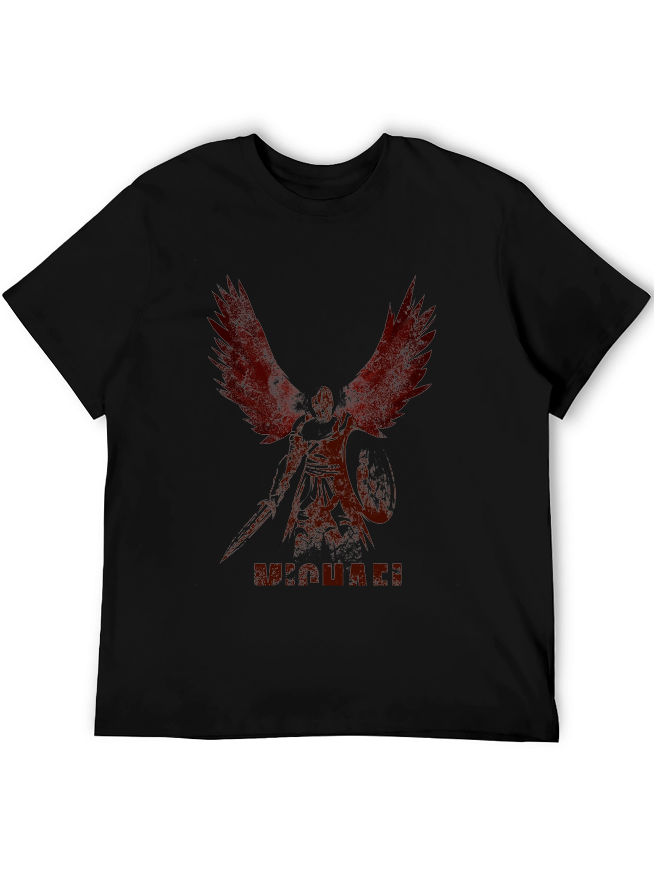 Black Michael Wings Graphic T-Shirt - Stylish Crew Neck Tee view 5