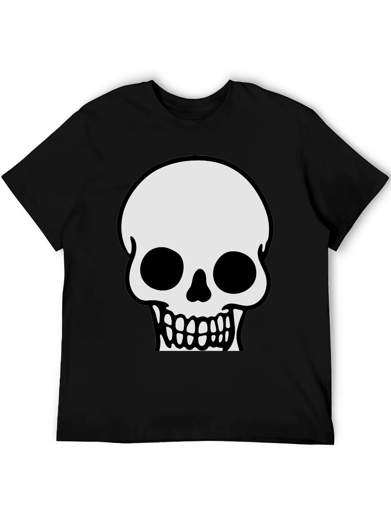 Black Skull Graphic T-Shirt - Classic Halloween Tee view 5