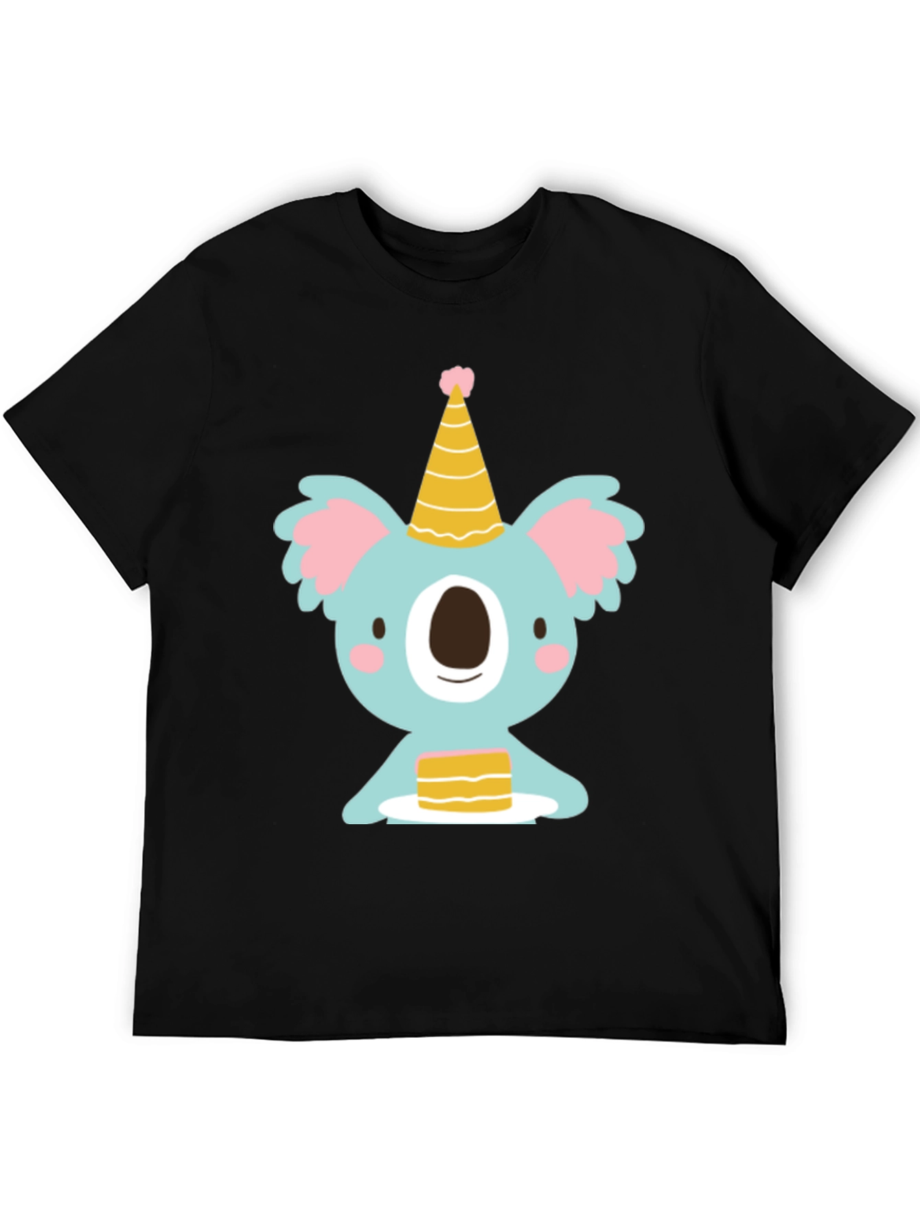 Black Koala Birthday Party T-Shirt - Cute Cartoon Tee view 5
