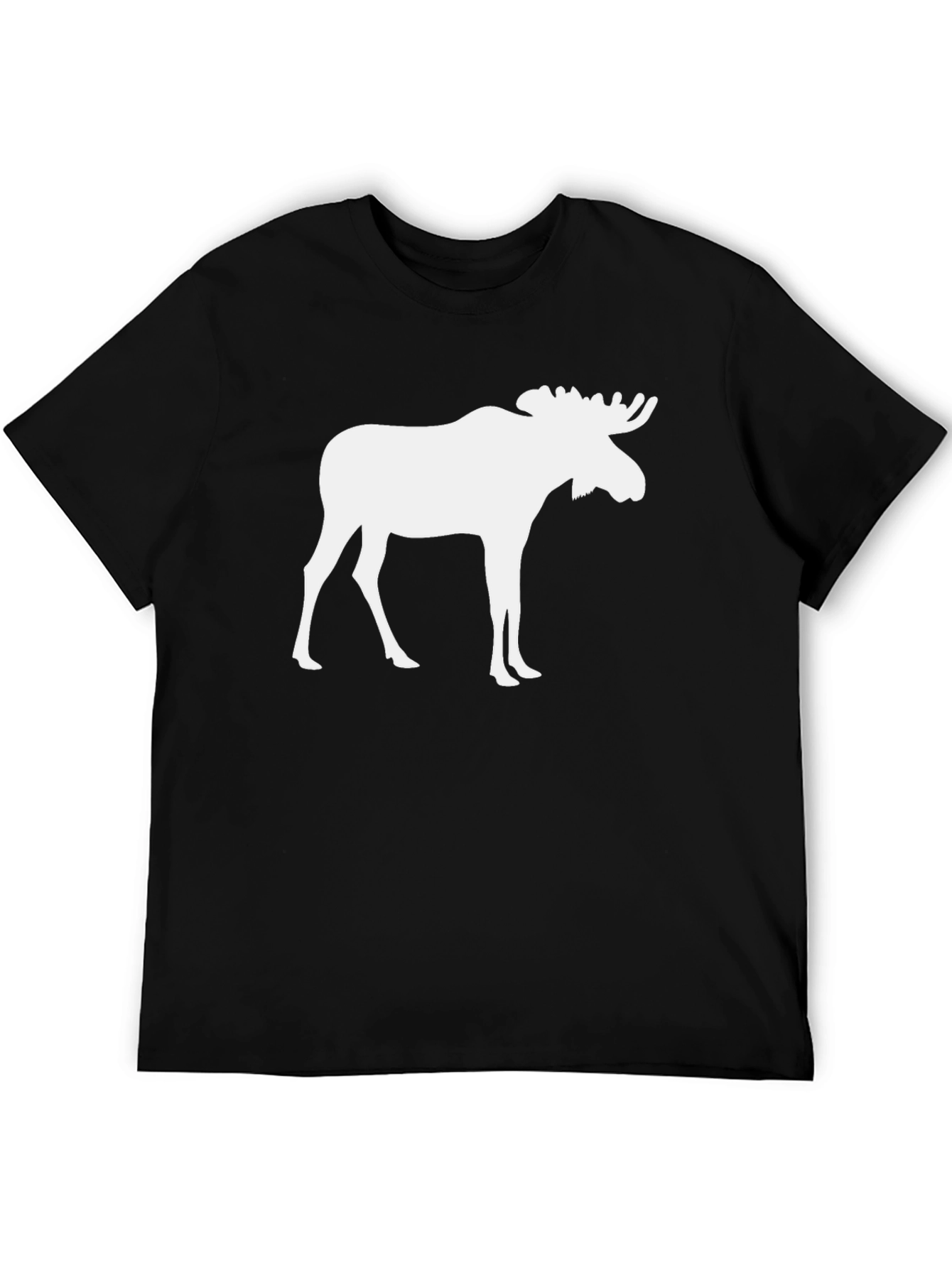 Black Moose Silhouette Graphic T-Shirt view 5