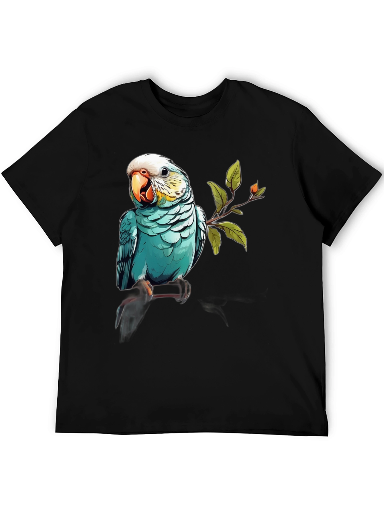 Black Parrot Graphic Black T-Shirt view 5