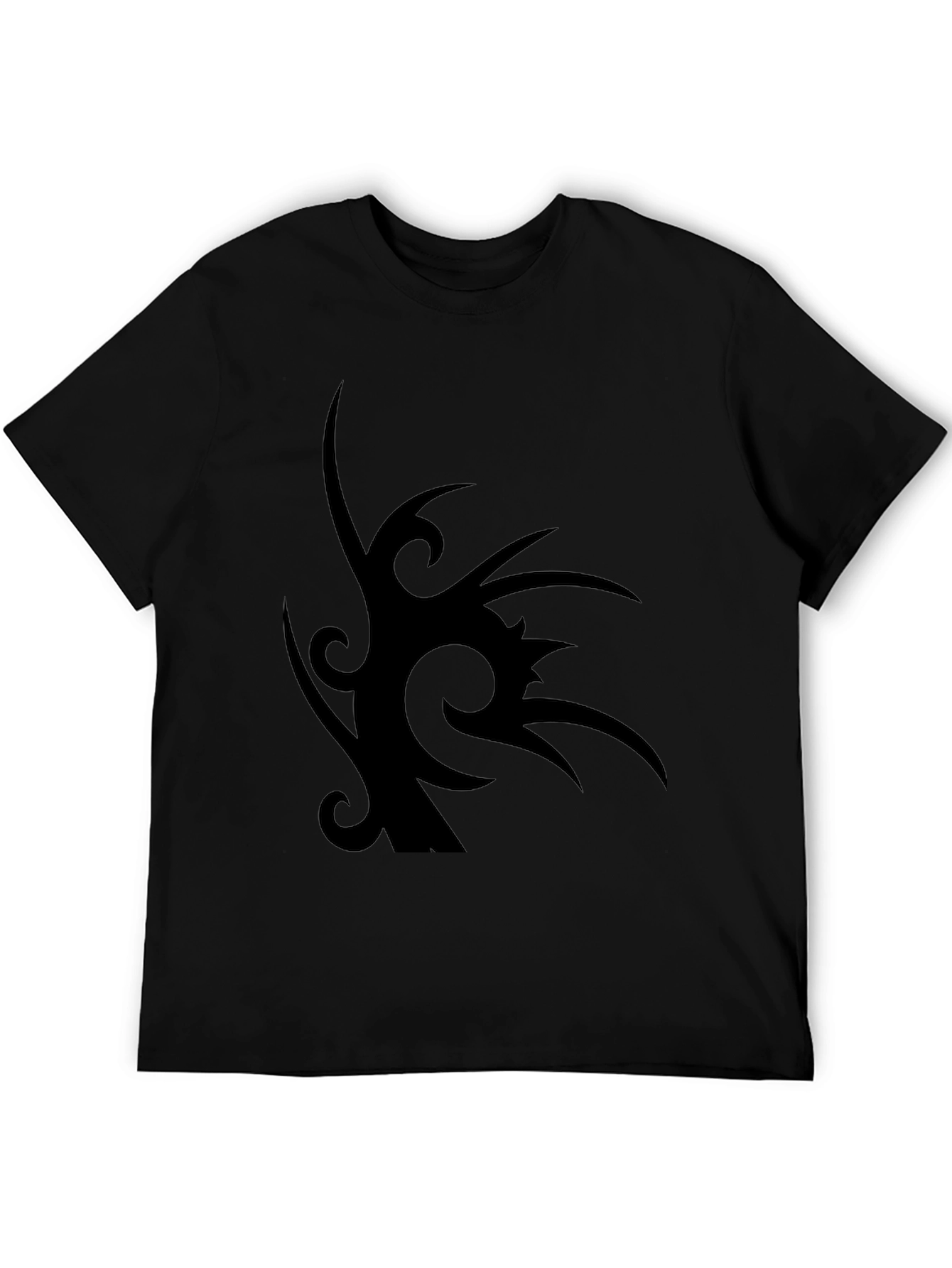 Black Tribal Tattoo Black Graphic Tee for Men view 5