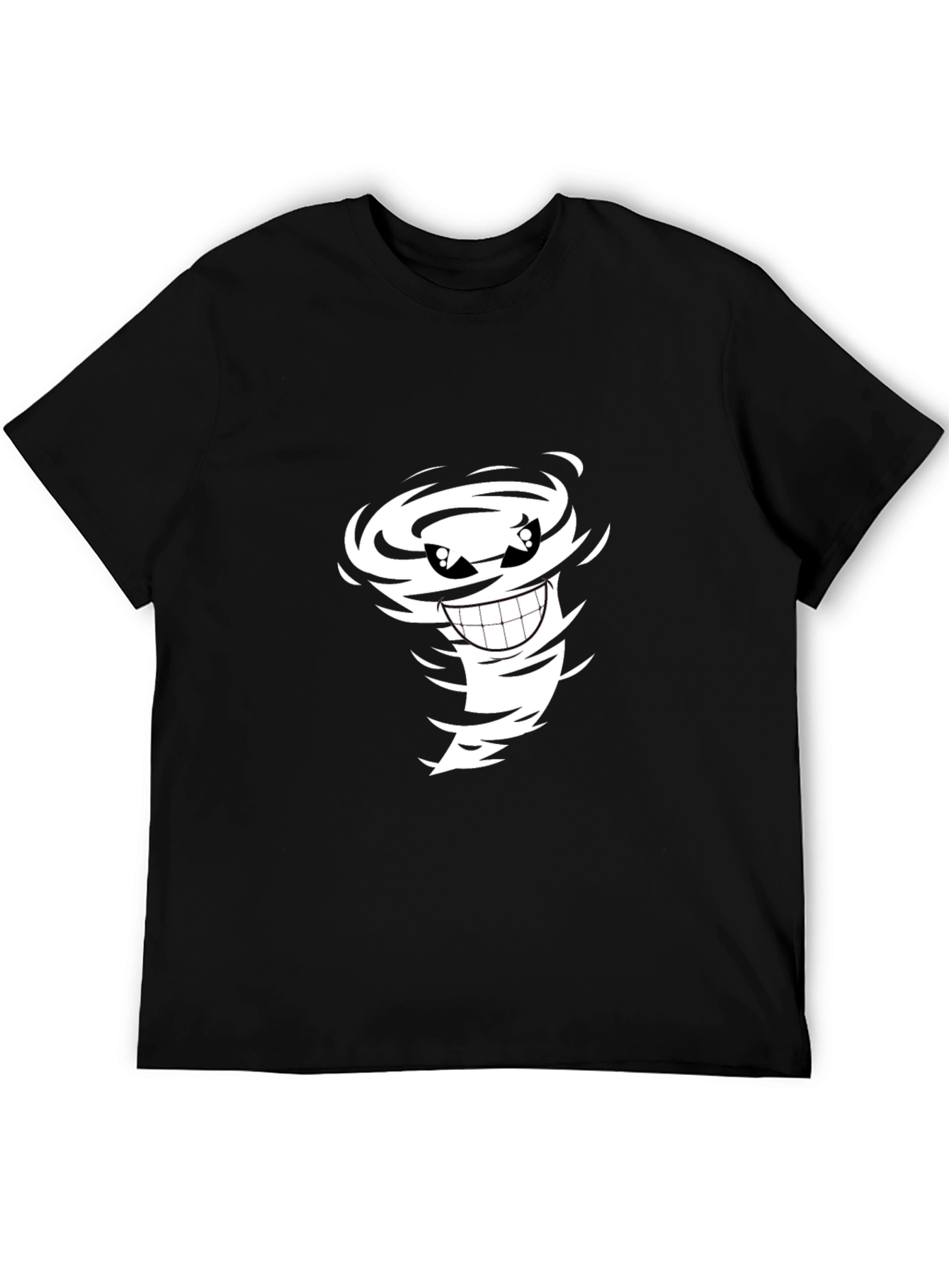 Black Cartoon Tornado Graphic Black Tee view 5