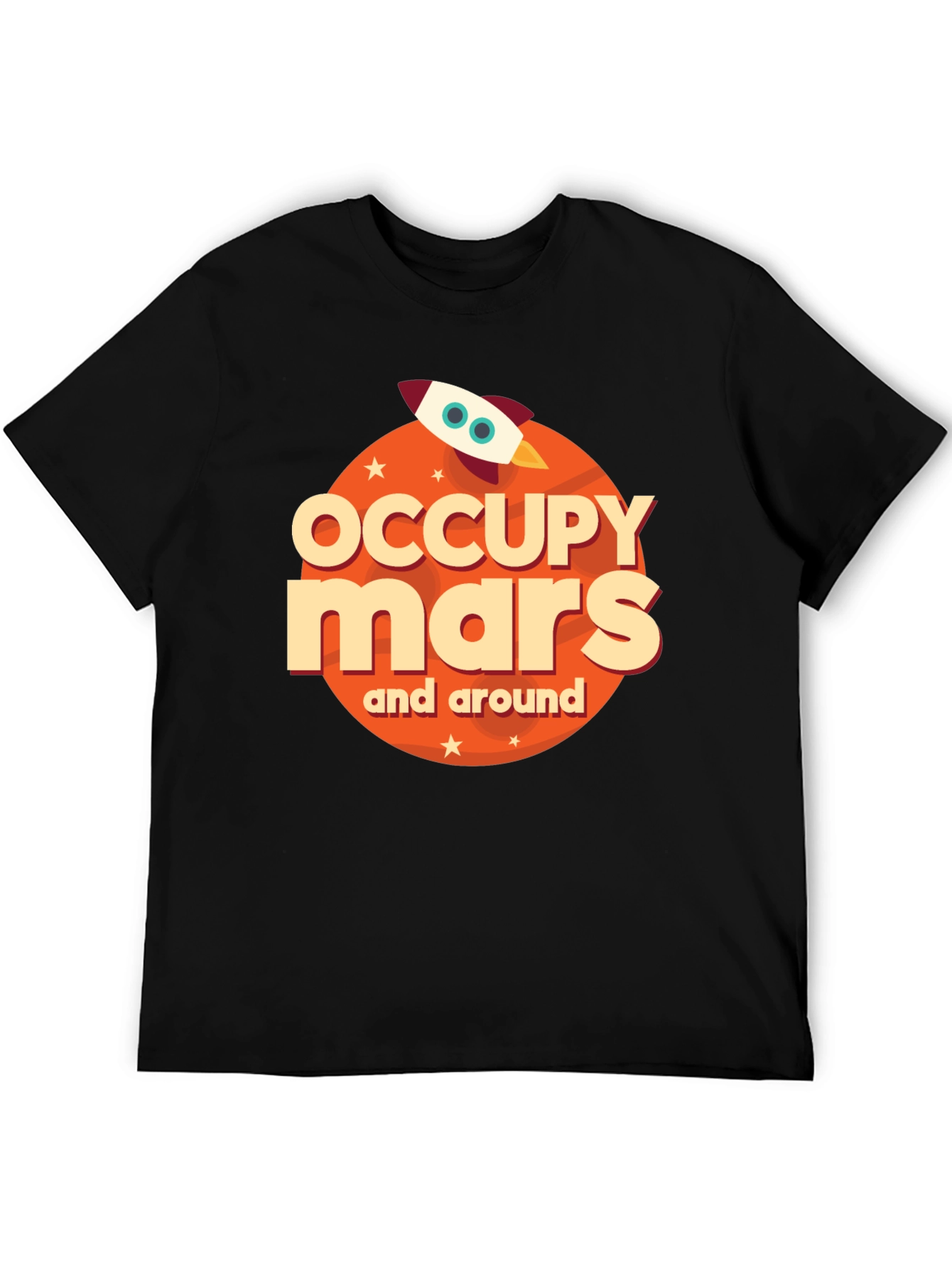 Black Occupy Mars Graphic Tee view 5