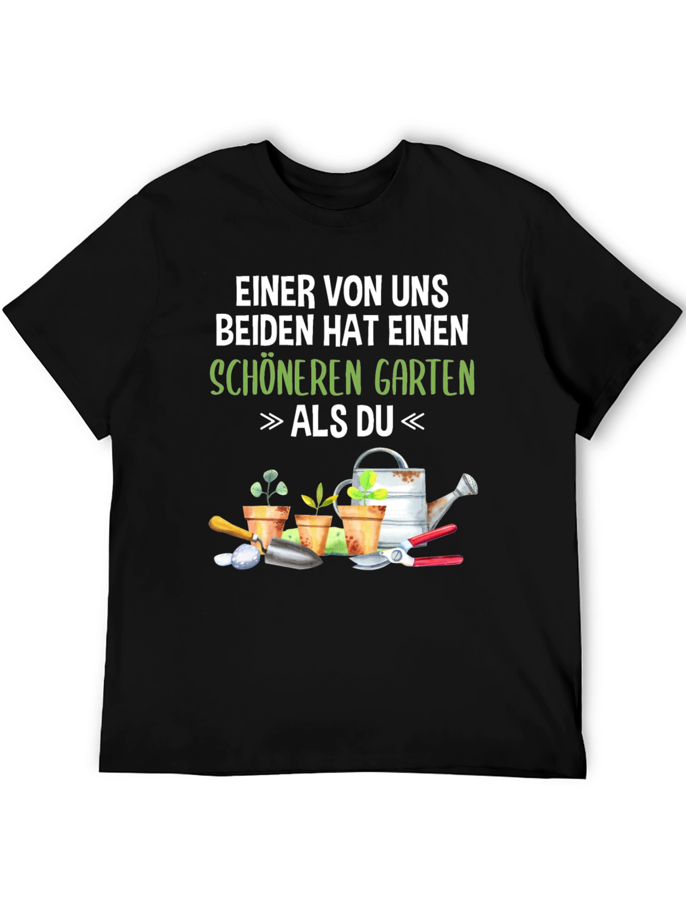 Black Gardener's T-Shirt: Schöneren Garten Als Du view 5