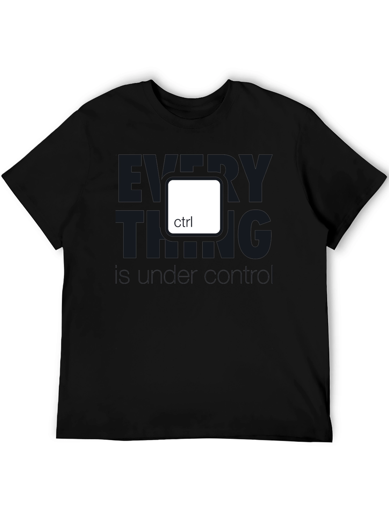 Black Control Key T-Shirt - Everything Under Control view 5
