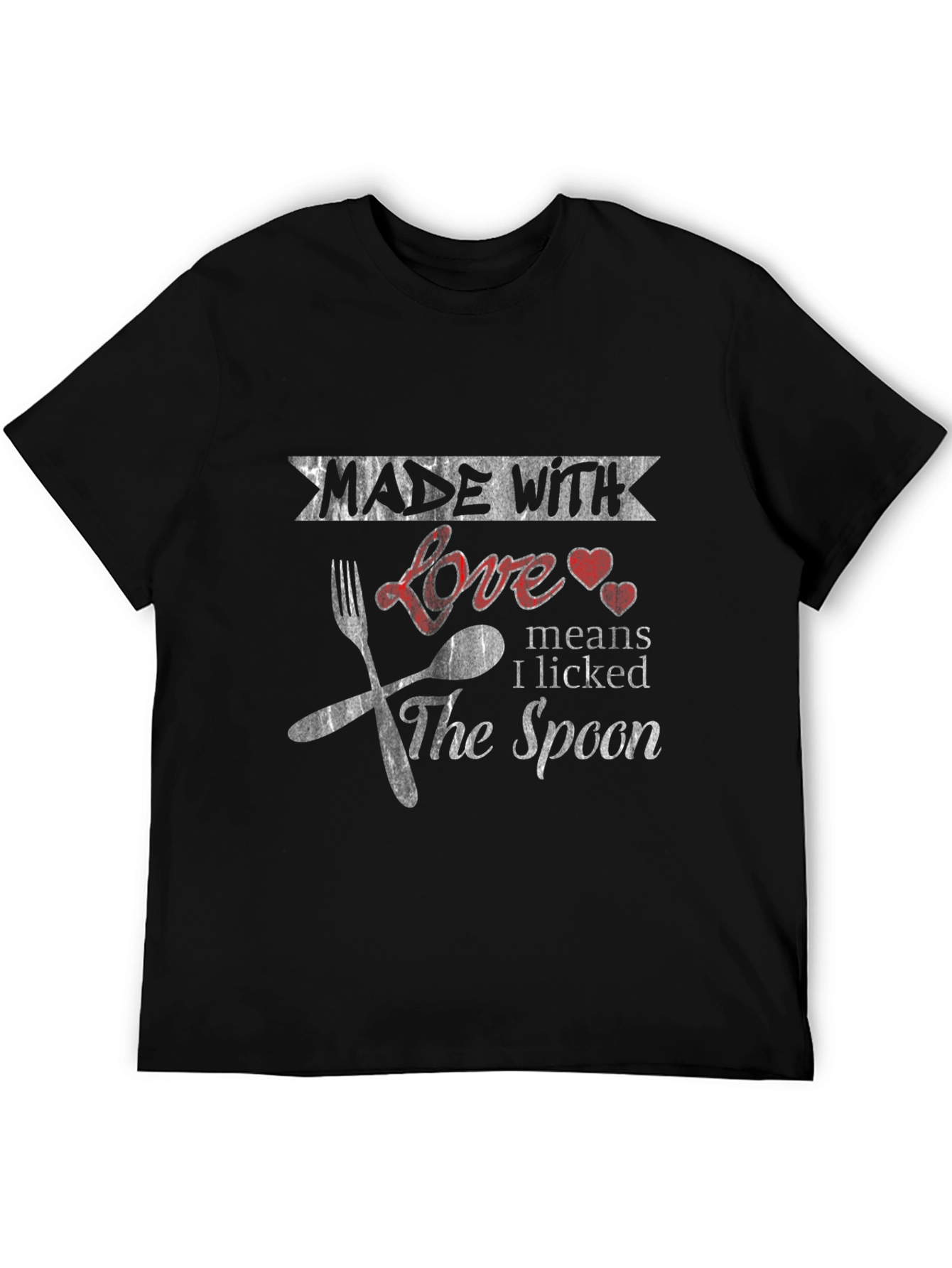 Black Made with Love T-Shirt view 5