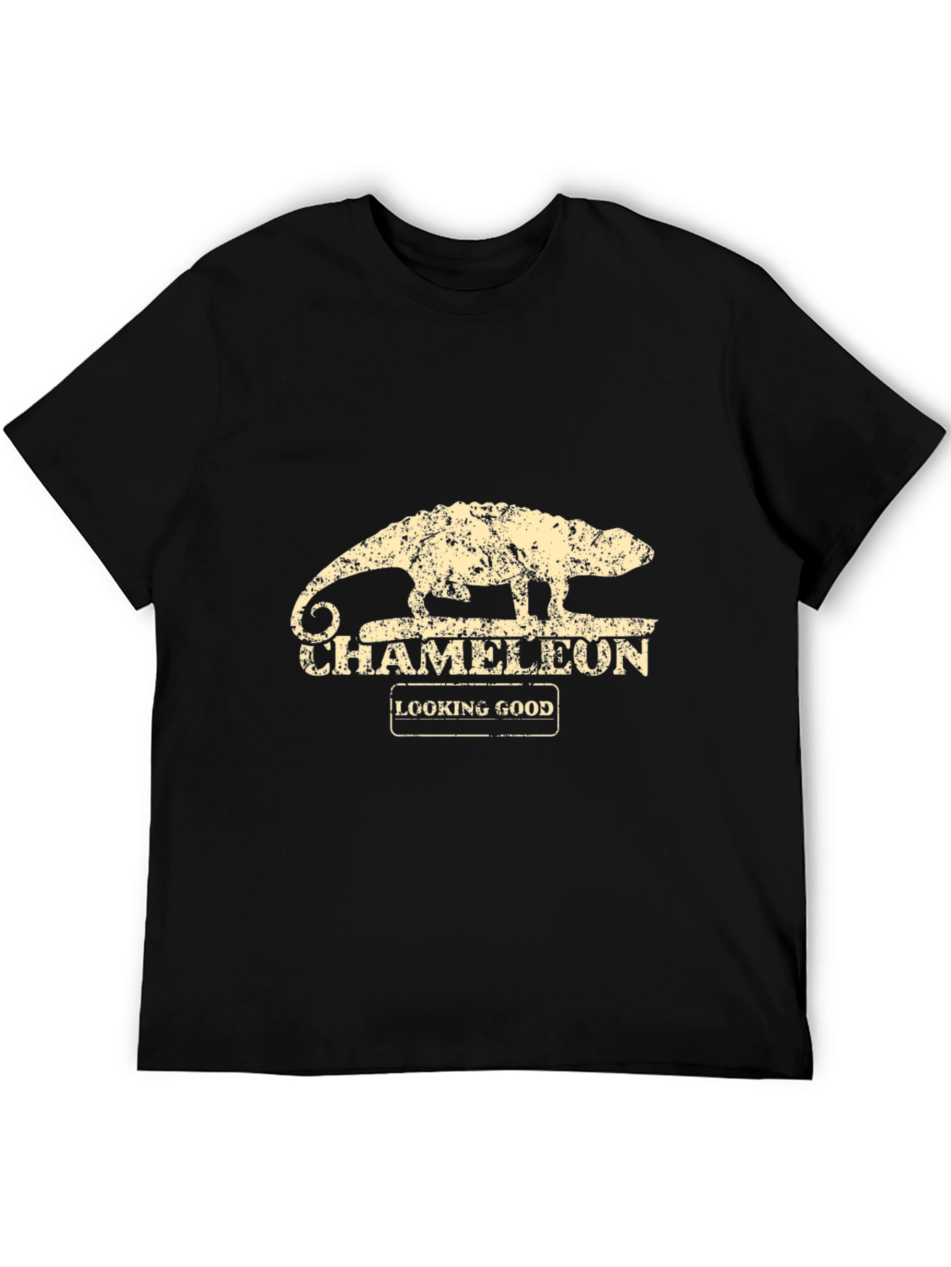 Black Chameleon Graphic T-Shirt - Looking Good! view 5